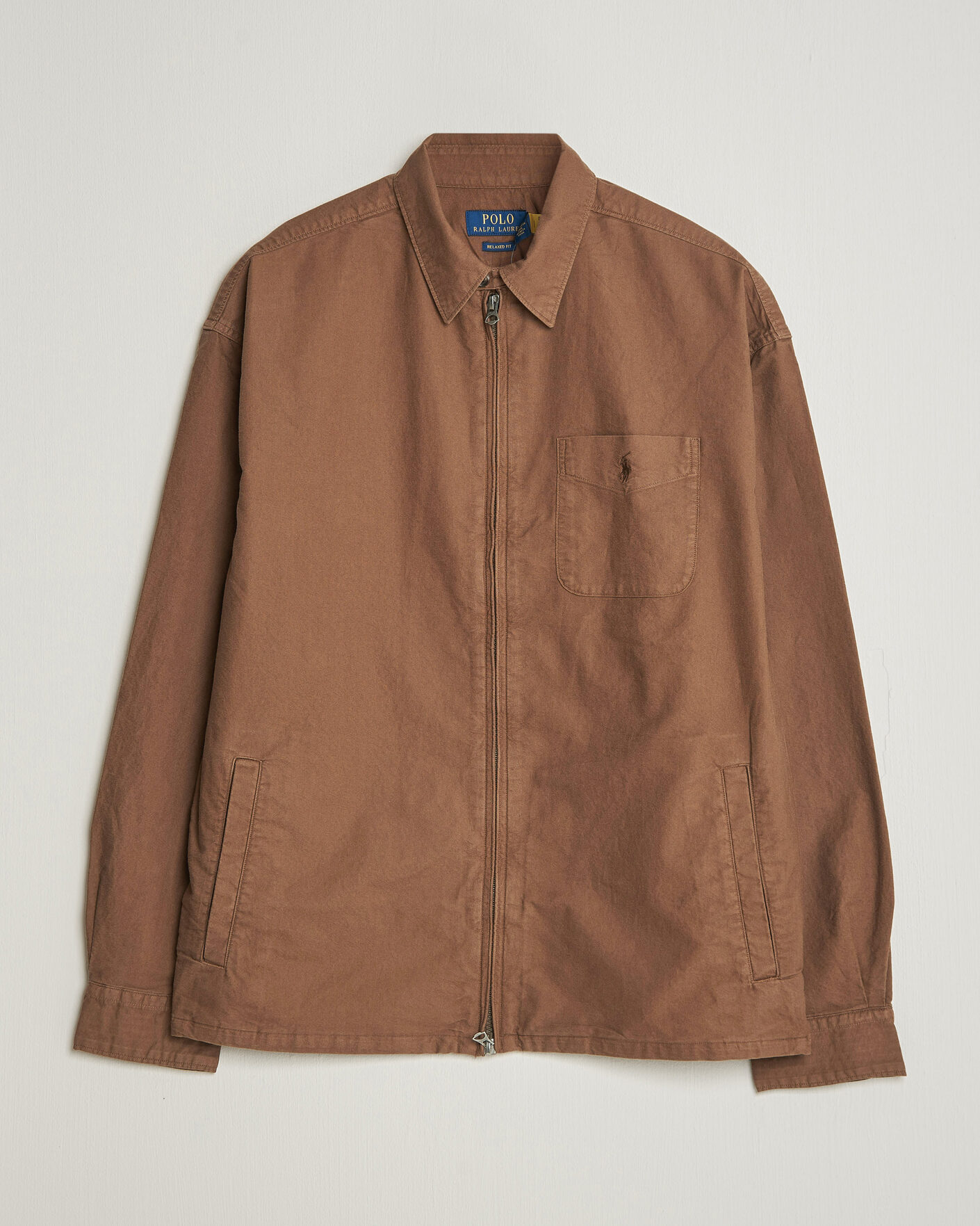 Herren | Hemden | Polo Ralph Lauren | Osaca Oxford Zip Overshirt Chestnut