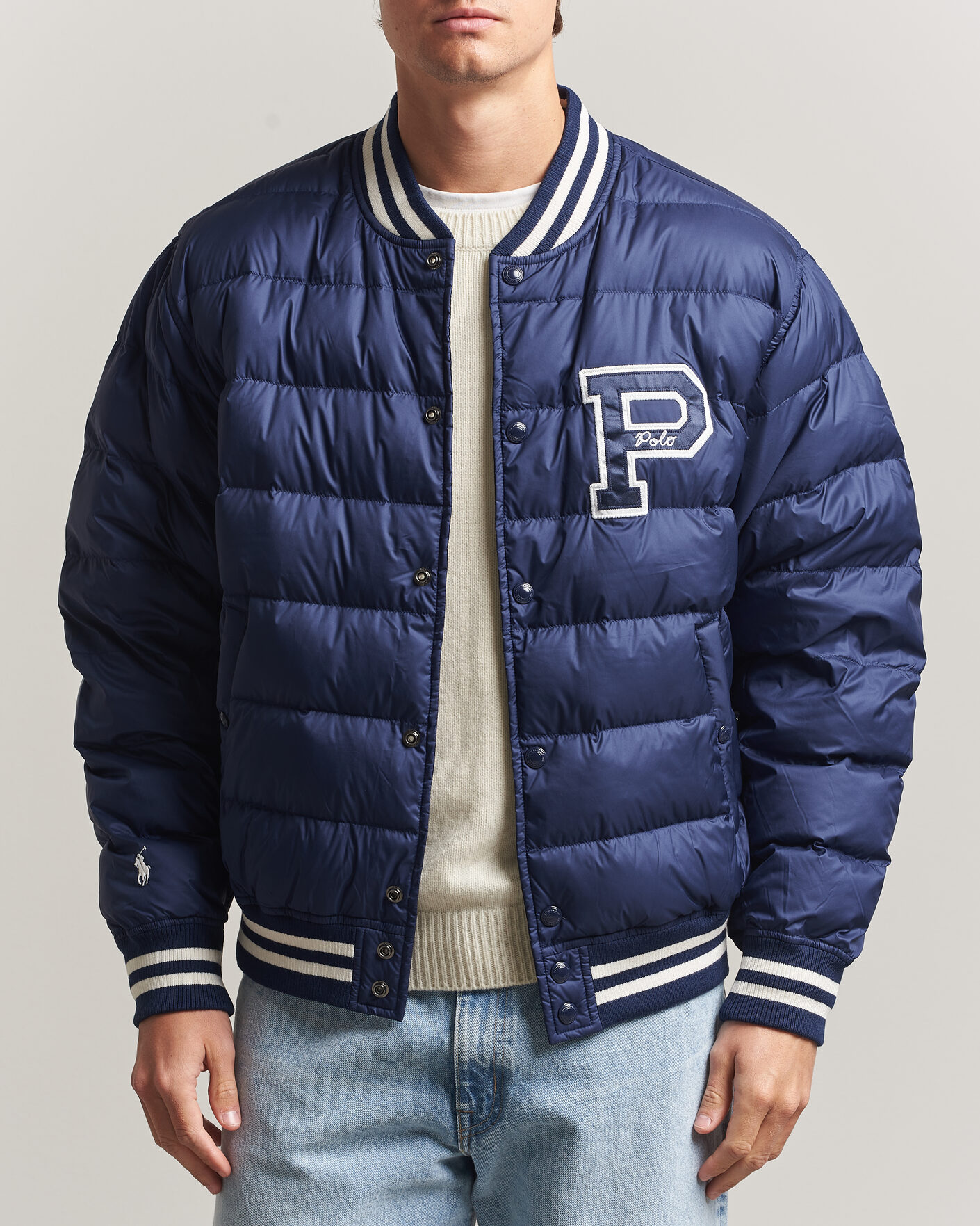 Herren | Jacken | Polo Ralph Lauren | Quilted Letterman Jacket Newport Navy