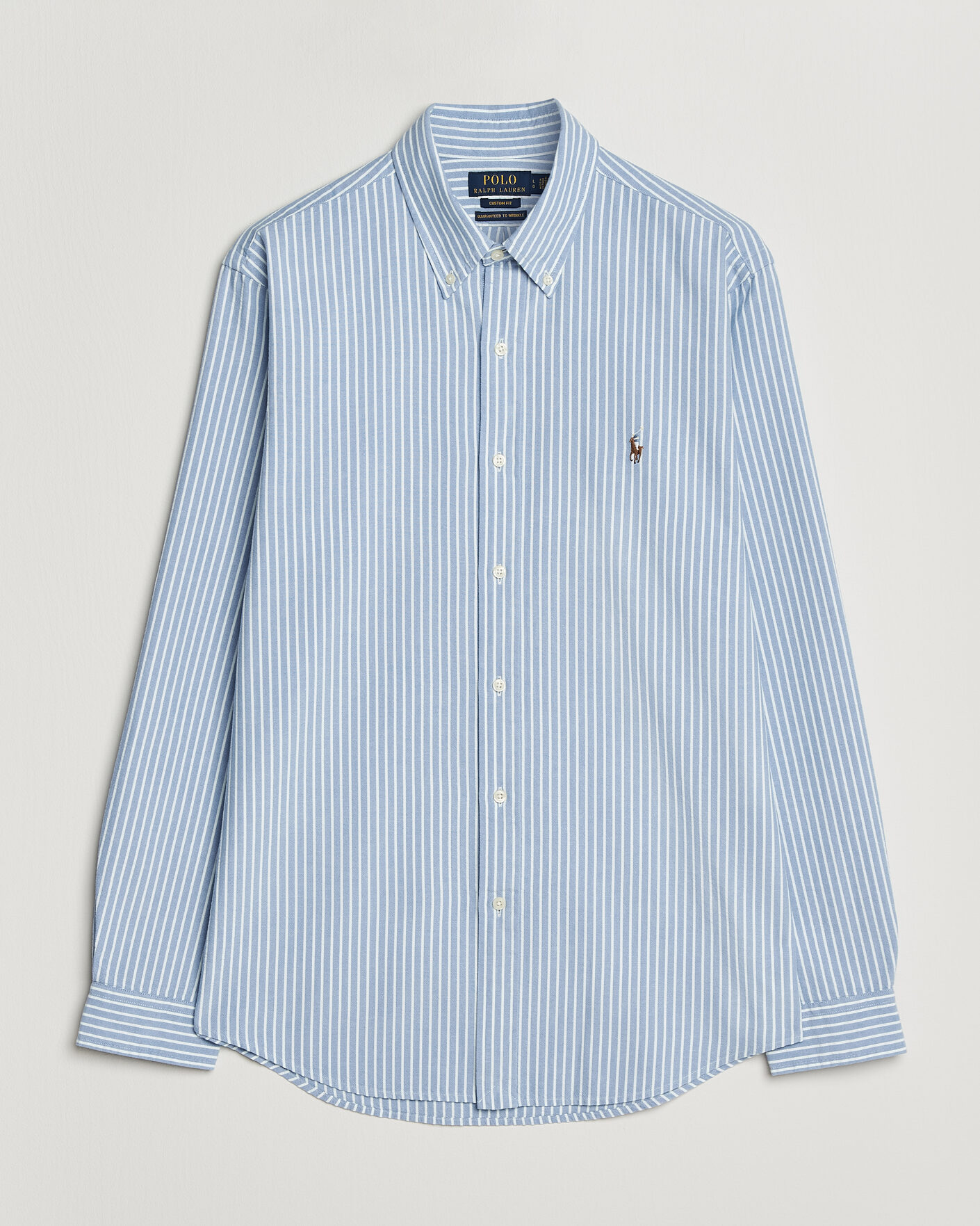 Herren | Hemden | Polo Ralph Lauren | Custom Fit Seersucker/Oxford Stripe Shirt Blue