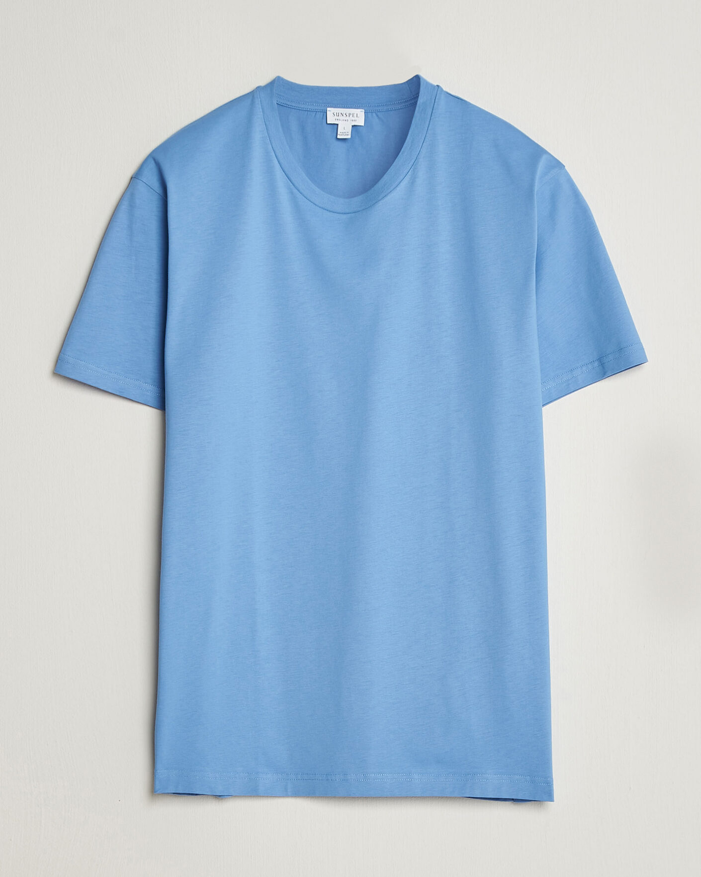 Herren | T-Shirts | Sunspel | Riviera Midweight T-Shirt Azure Blue