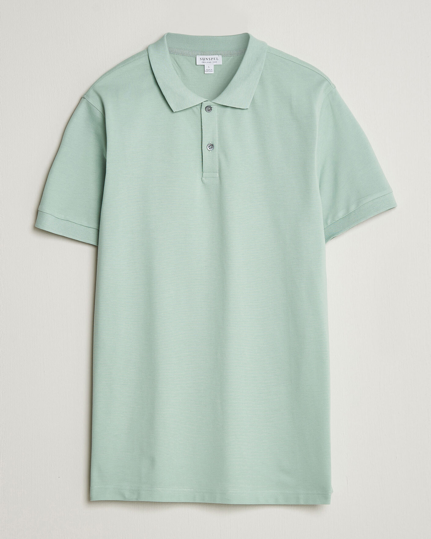 Herren | Poloshirts | Sunspel | Short Sleeve Pique Polo Laurel Green