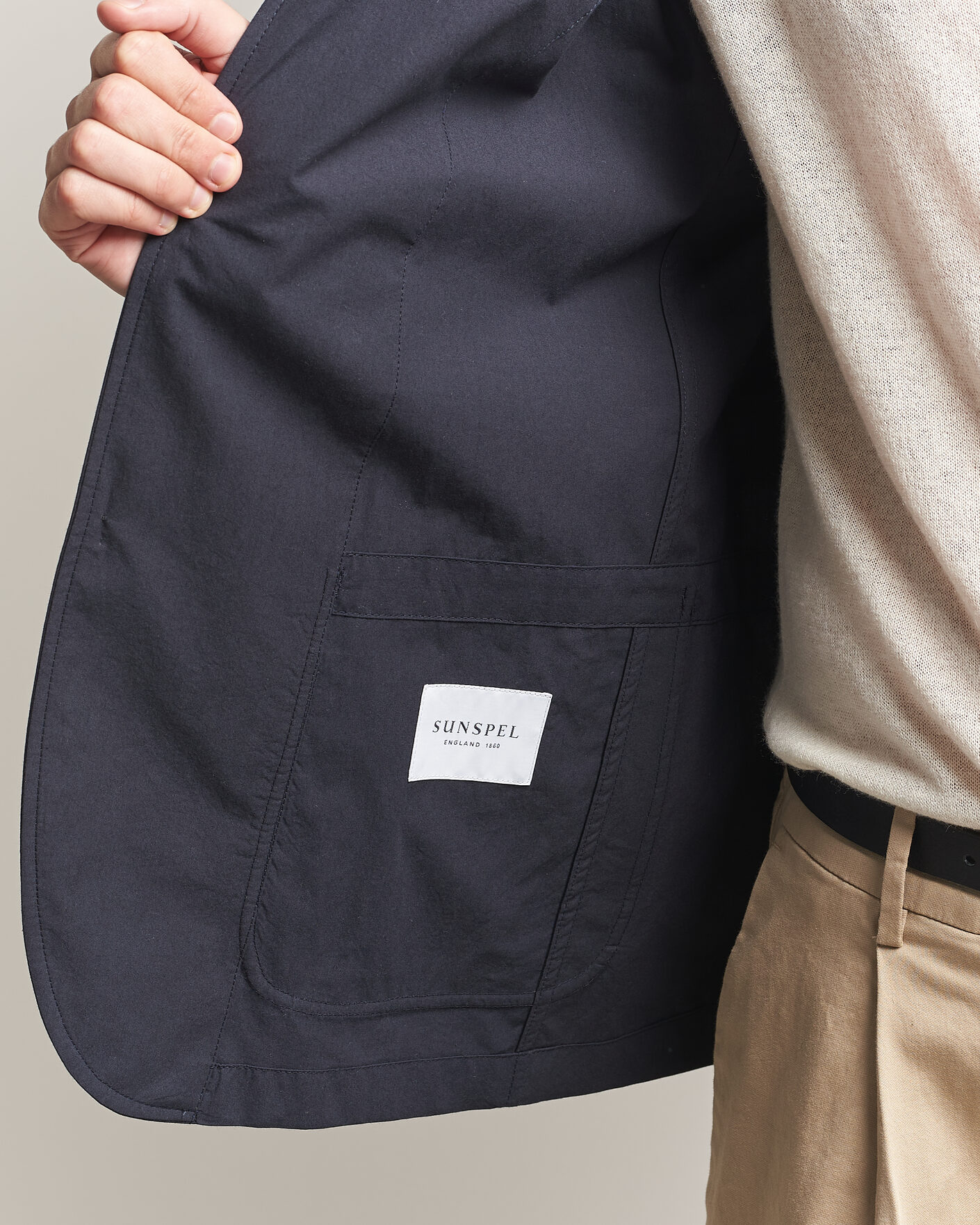 Herren | Sakkos | Sunspel | Lightweight Poplin Jacket Blazer Navy