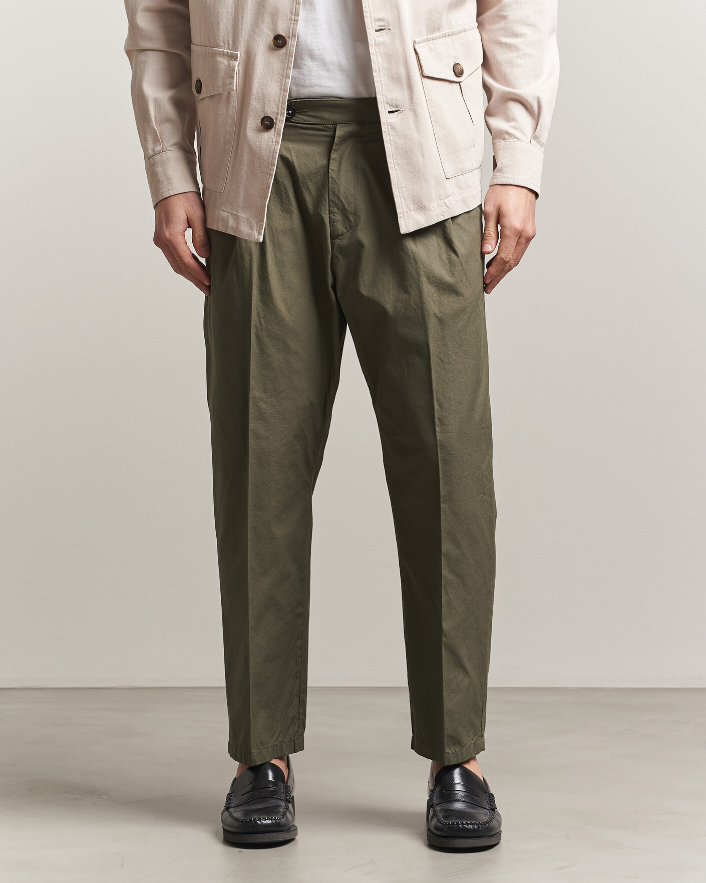 Herren | Hosen | Massimo Alba | Stan Pleated Chinos Military