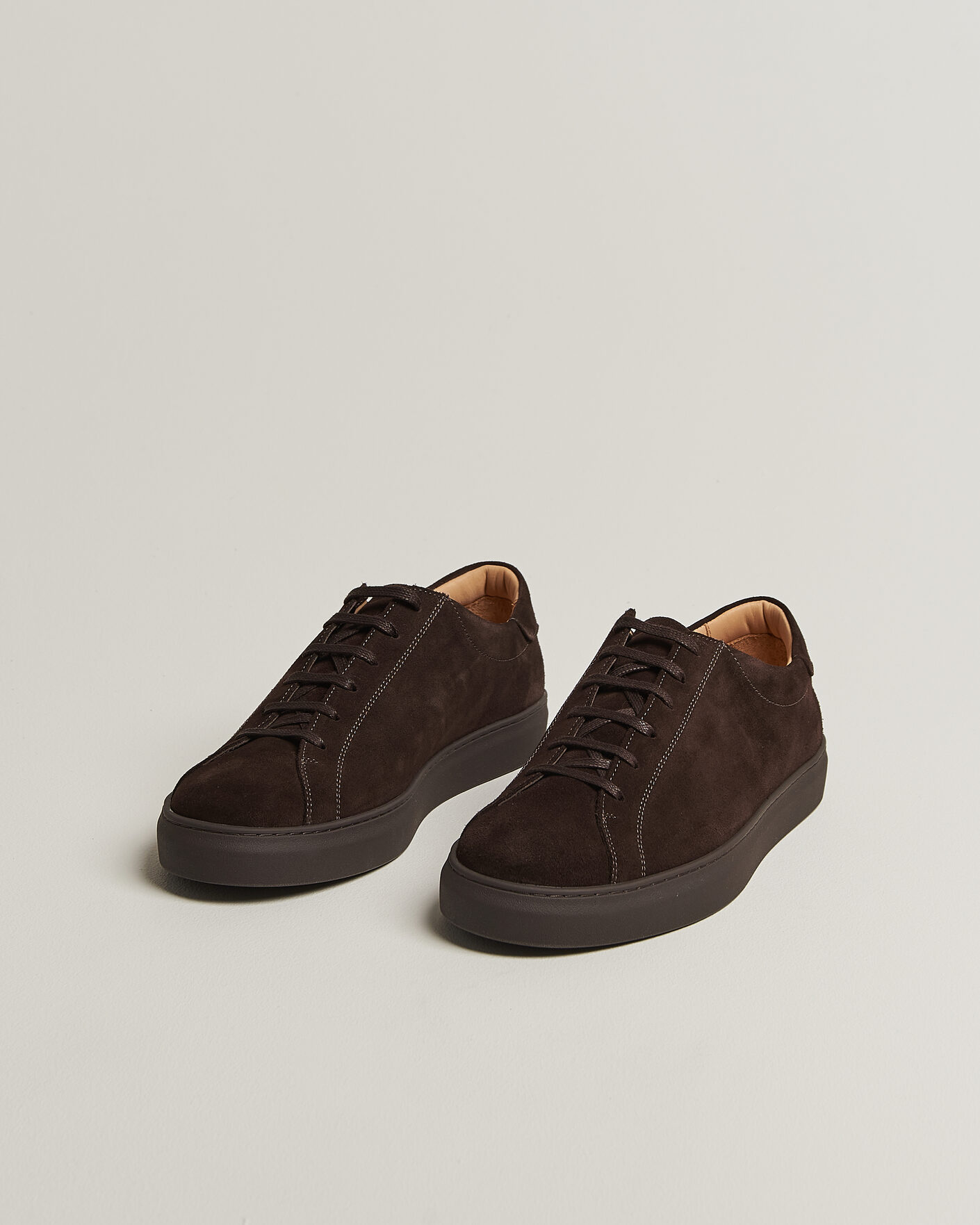 Herren | Sneaker | Myrqvist | Oaxen Monochrome III Sneakers Dark Brown Suede