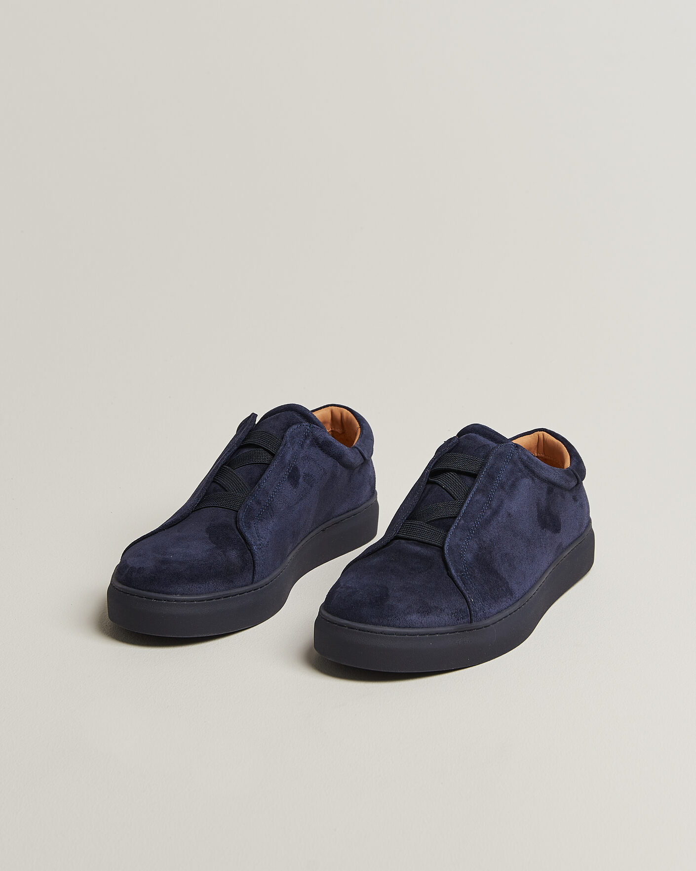 Herren | Sneaker | Myrqvist | Alnö Monochrome II Sneakers Midnight Blue Suede