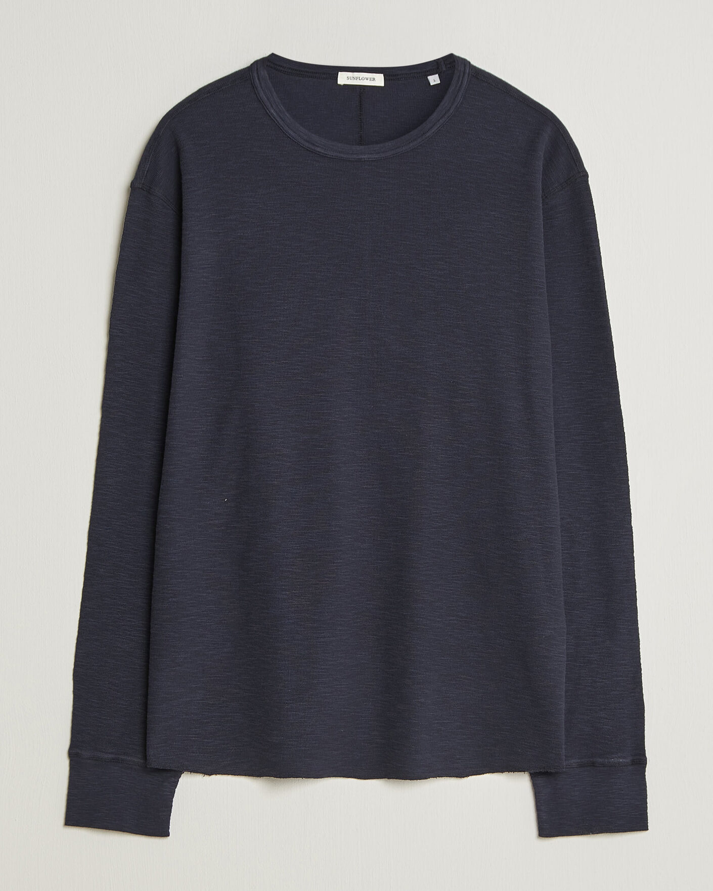 Herren | T-Shirts | Sunflower | Long Sleeve Waffle Tee Navy