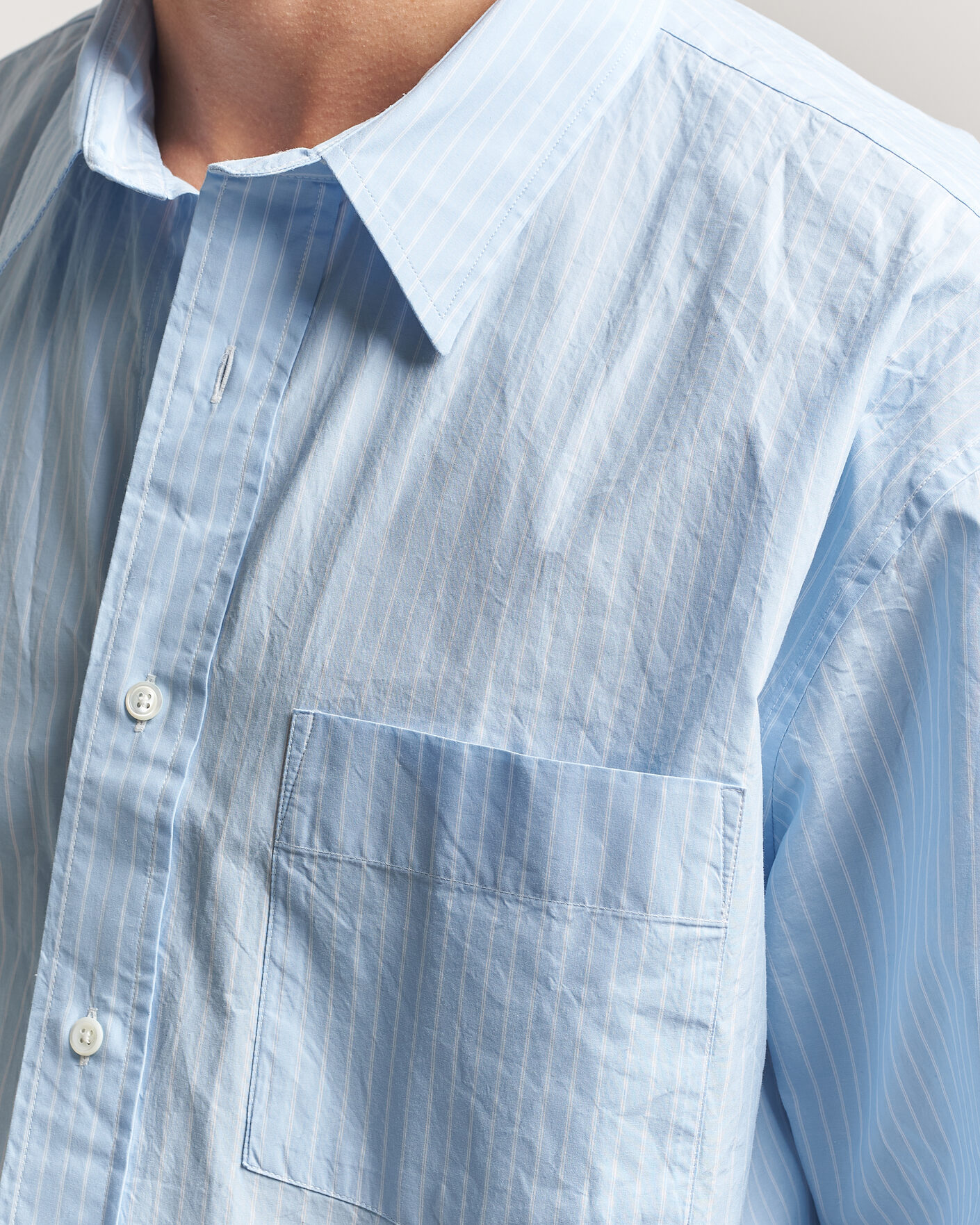 Herren | Hemden | Sunflower | New Base Shirt Light Blue Stripe