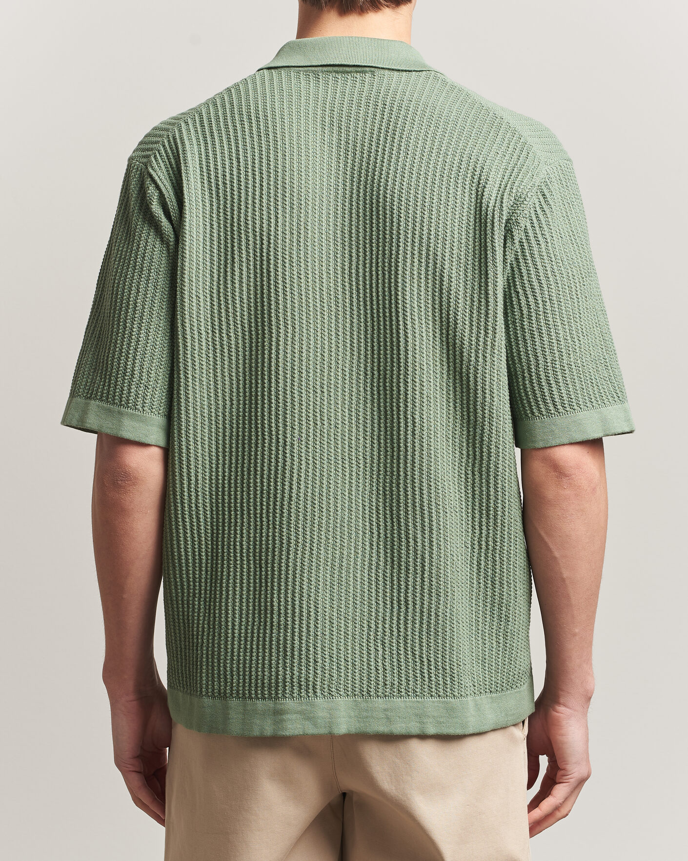 Herren | Hemden | Forét | Barrow Short Sleeve Knitted Cotton Shirt Green Oxide