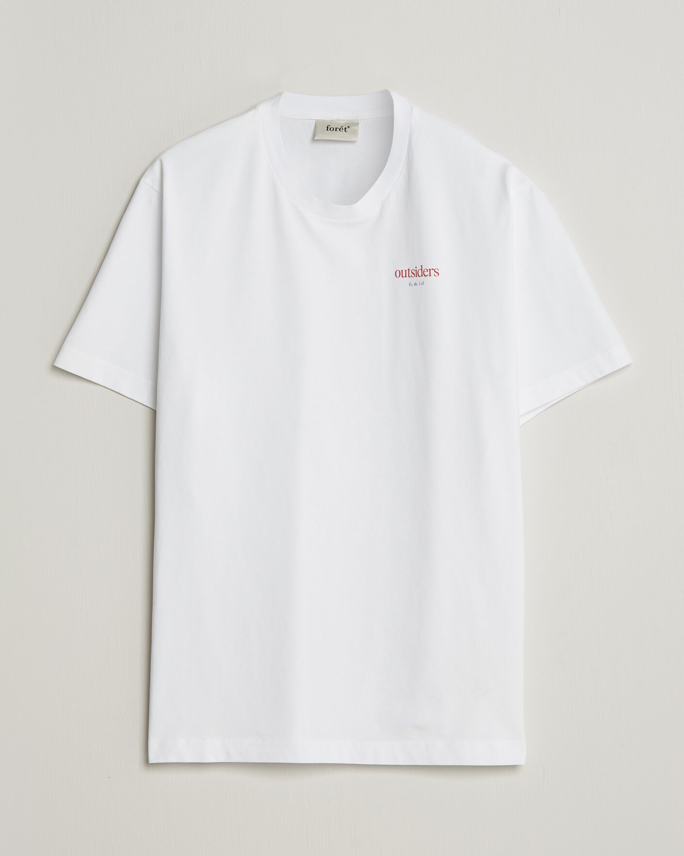 Herren | T-Shirts | Forét | To Do Back Print T-Shirt White