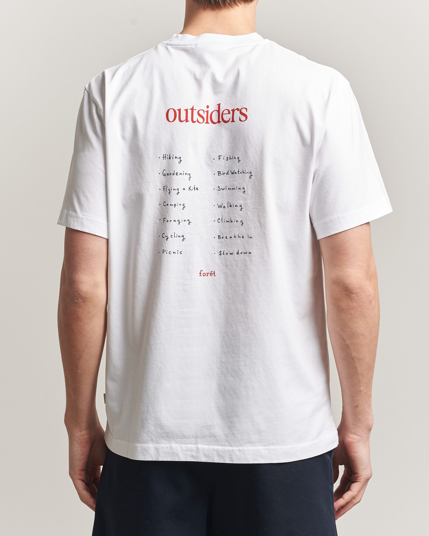 Herren | T-Shirts | Forét | To Do Back Print T-Shirt White
