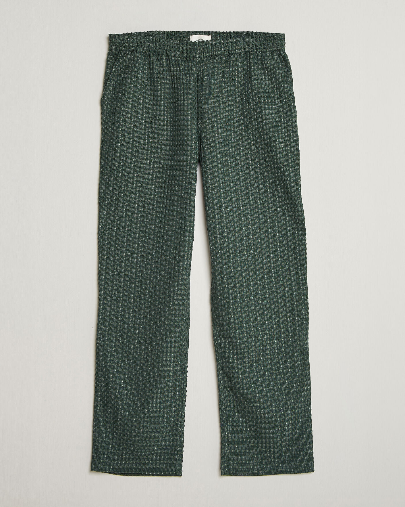 Herren | Hosen | LES DEUX | Check Seersucker Casual Pants Pine Green