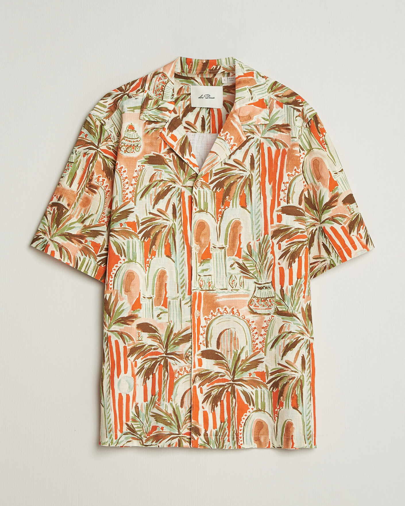 Herren | Neu im Onlineshop | LES DEUX | Palm AOP Short Sleeve Shirt Multi