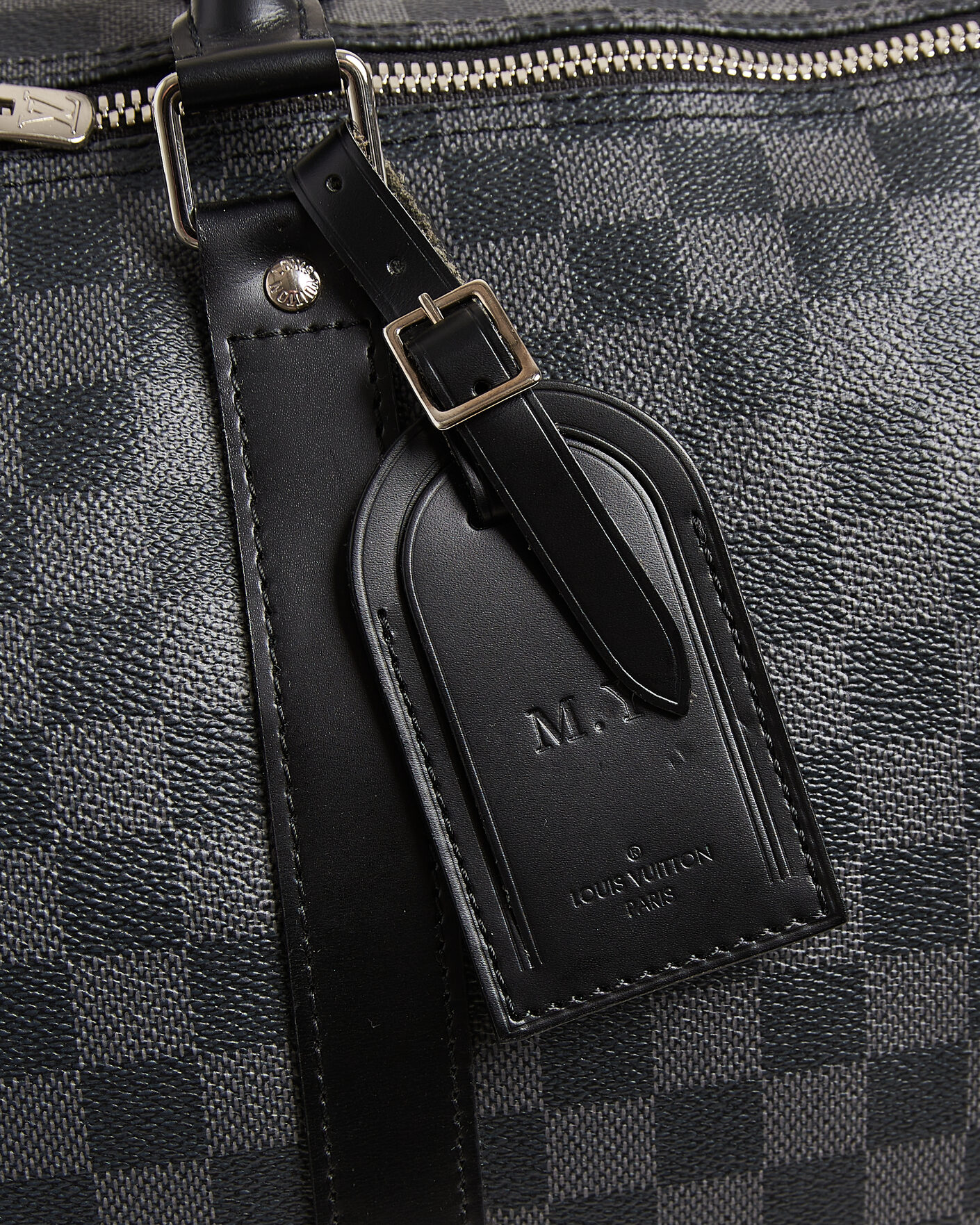 Herren | Pre-Owned & Vintage Bags | Louis Vuitton Pre-Owned | Keepall Bandouliére 55 Damier Graphite