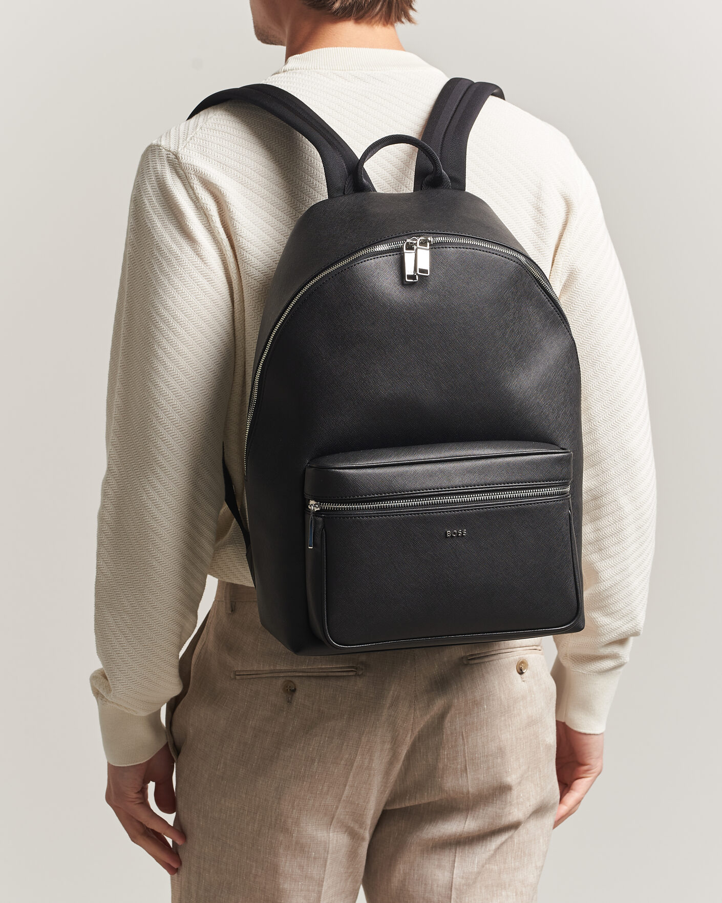 Herren | Taschen | BOSS BLACK | Northon Leather Backpack Black