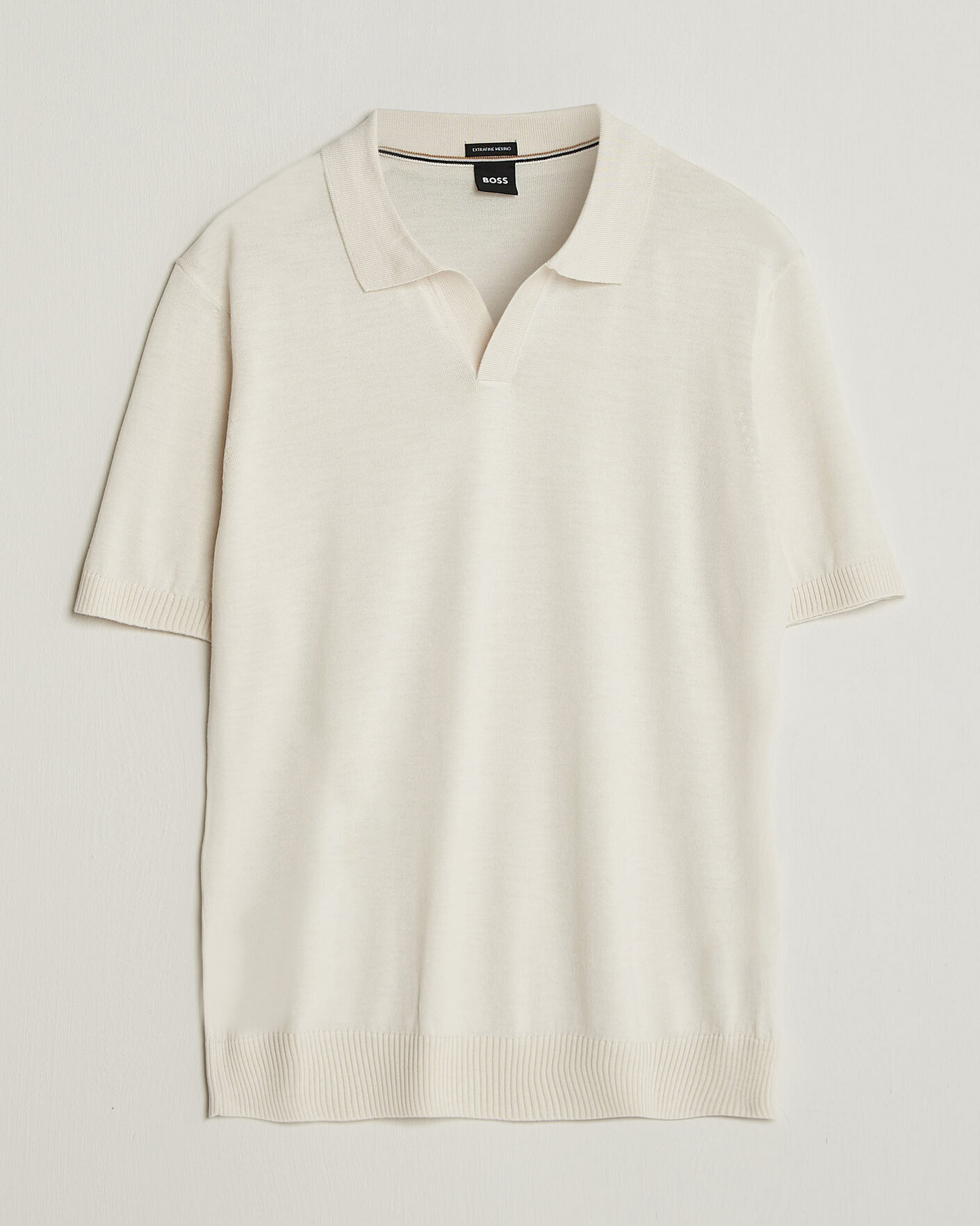Herren | Poloshirts | BOSS BLACK | Lantoni Knitted Polo Open White
