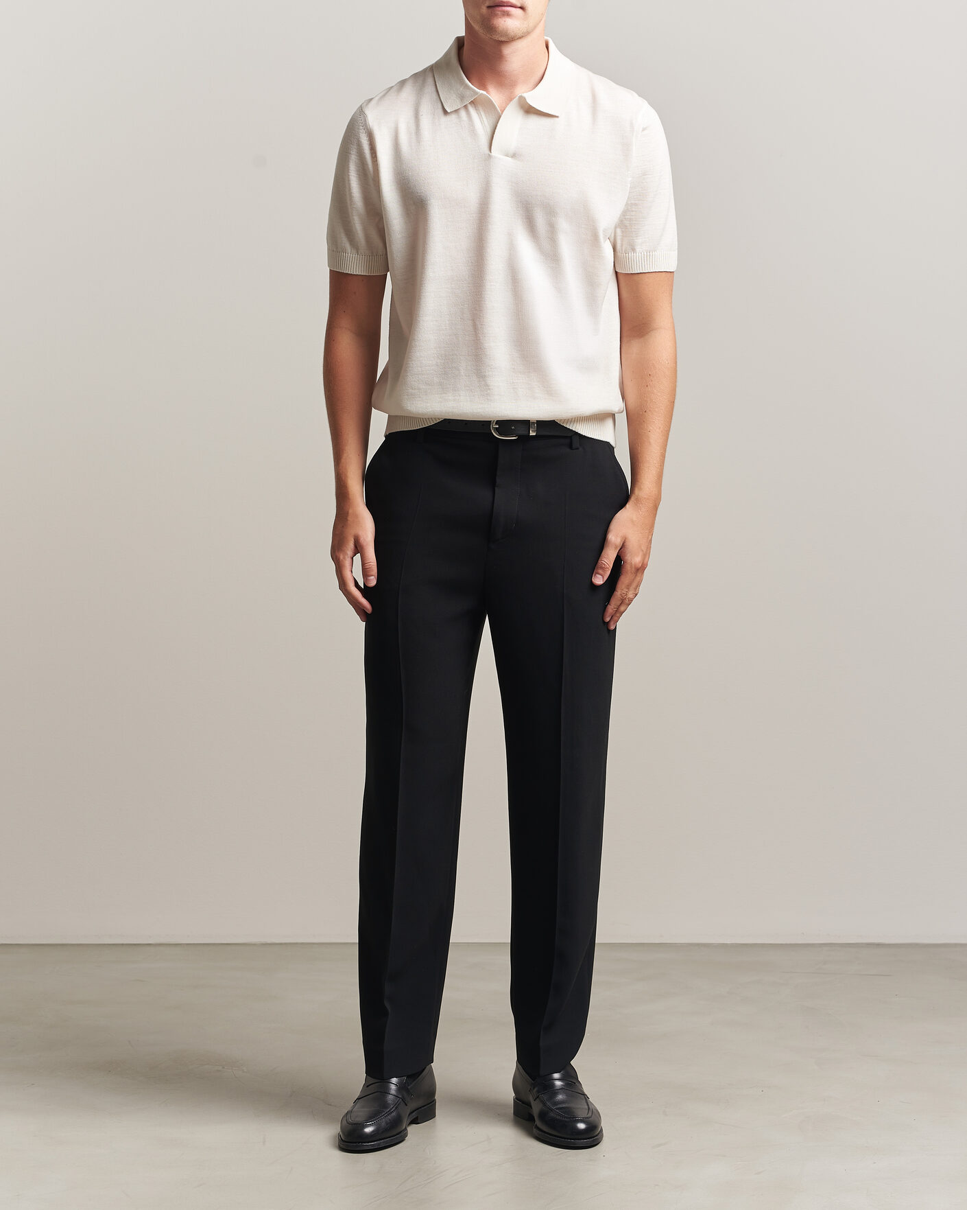 Herren | Poloshirts | BOSS BLACK | Lantoni Knitted Polo Open White