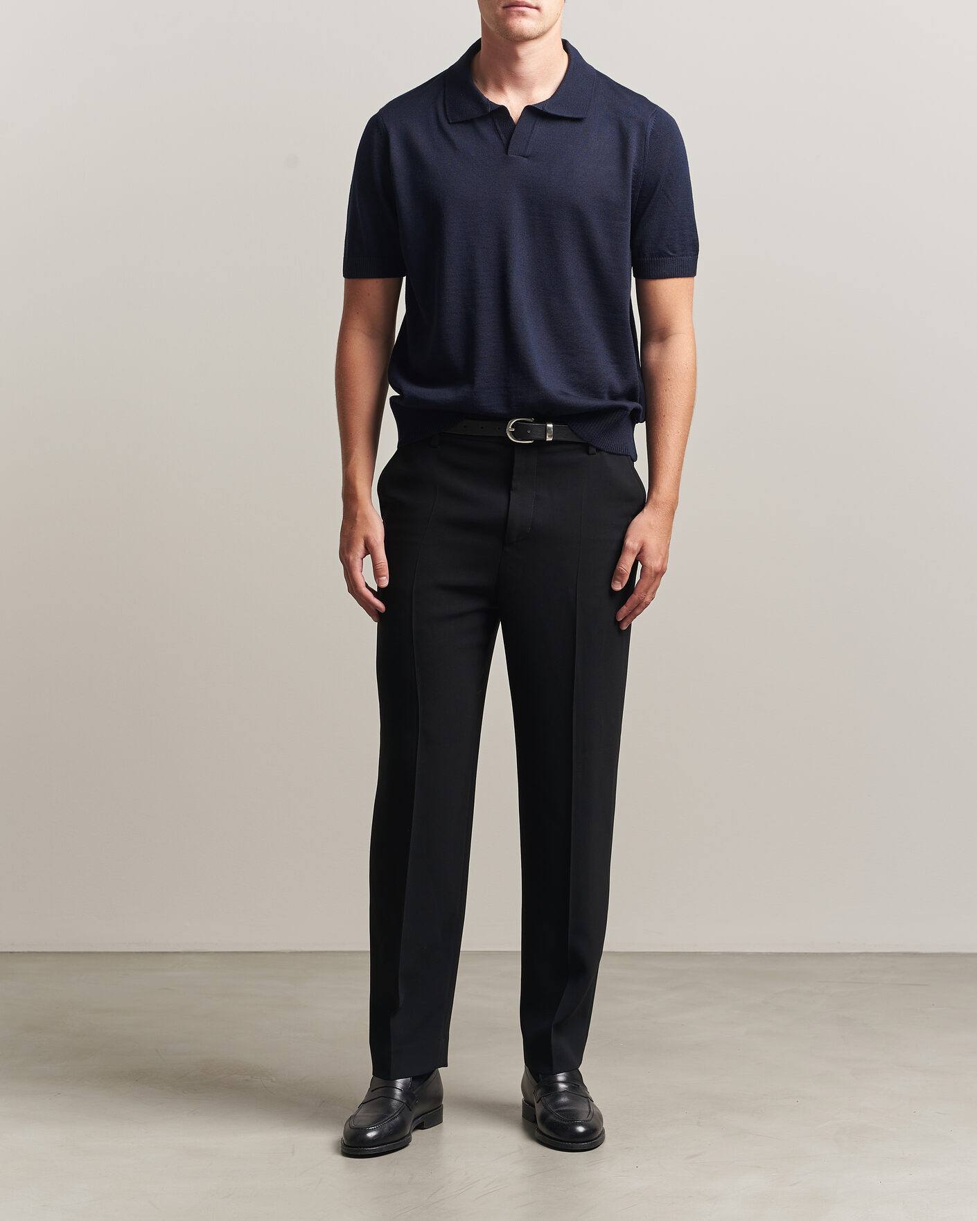 Herren | Poloshirts | BOSS BLACK | Lantoni Knitted Polo Dark Blue