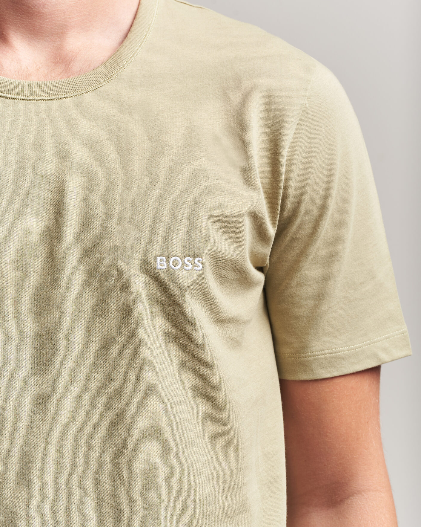Herren | T-Shirts | BOSS BLACK | 3-Pack Crew Neck T-Shirt Green/Beige/White
