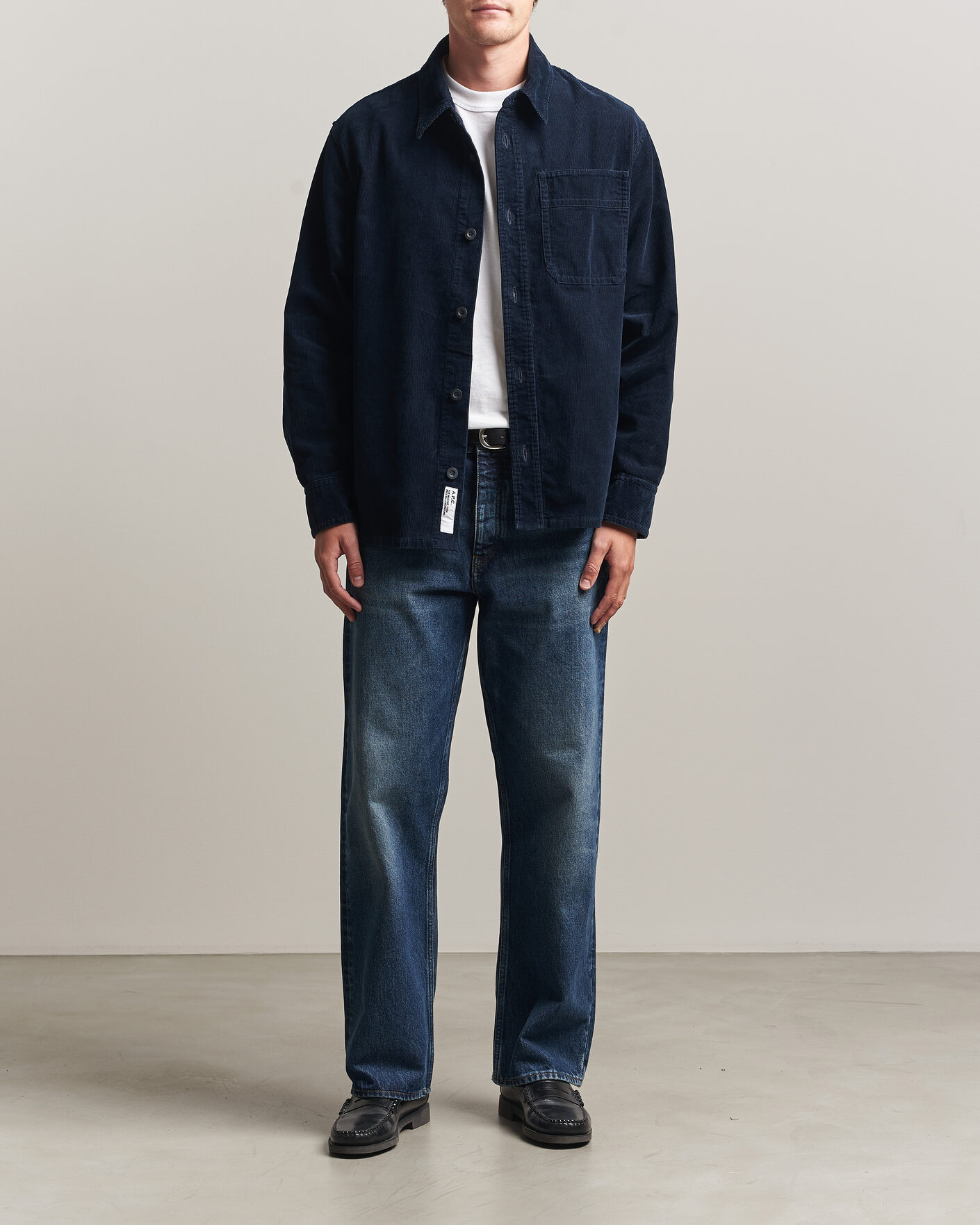 Herren | Hemden | A.P.C. | Basile Corduroy Overshirt Dark Navy