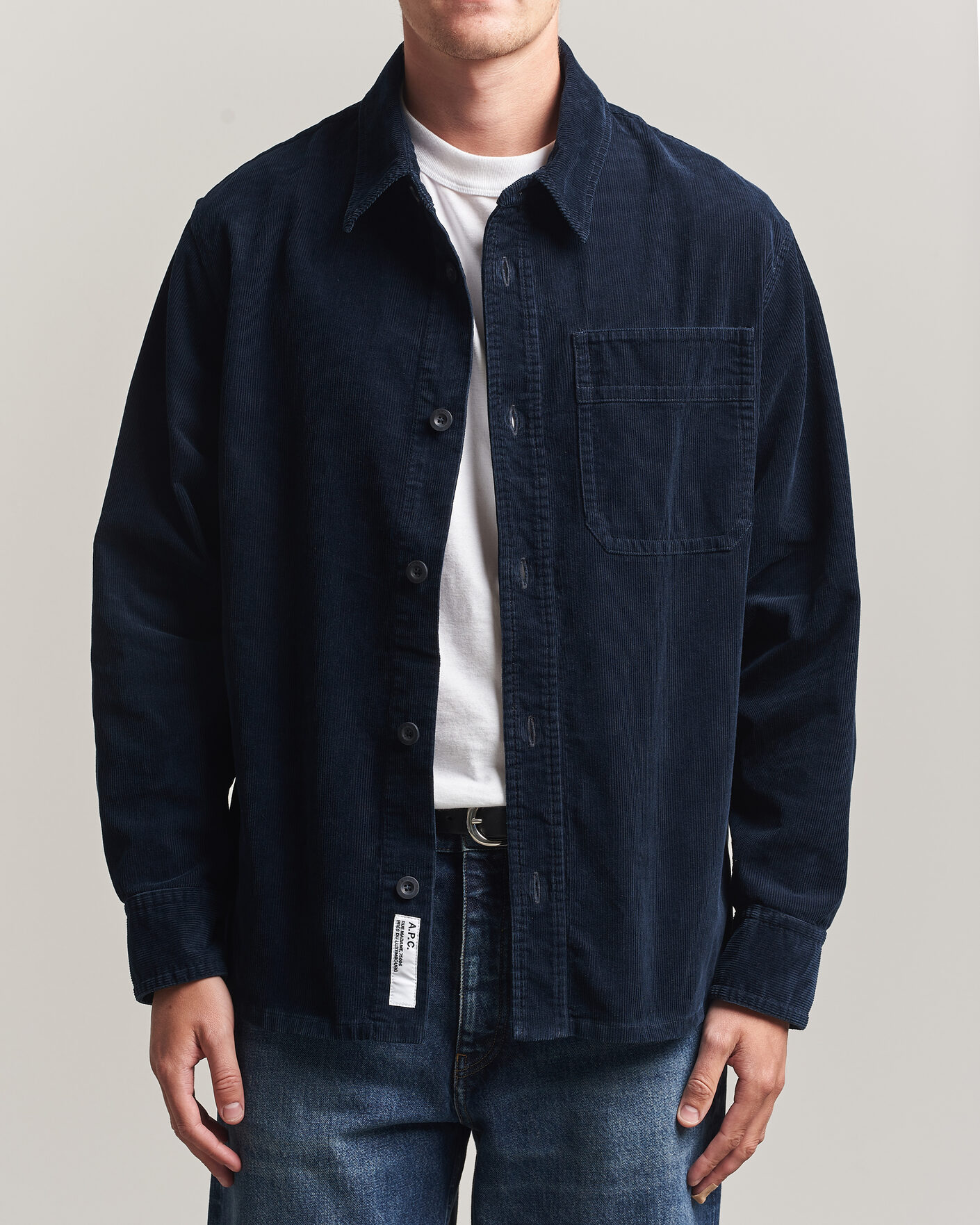 Herren | Hemden | A.P.C. | Basile Corduroy Overshirt Dark Navy