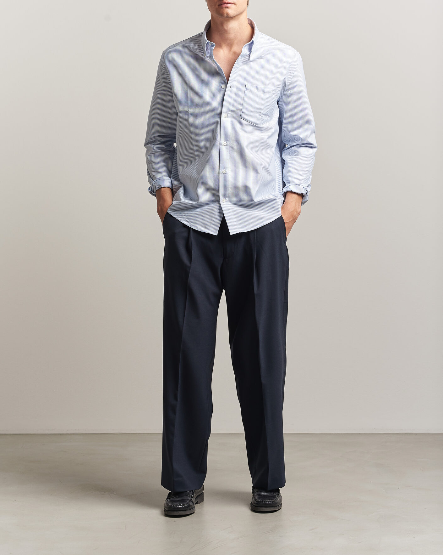 Herren | Hemden | A.P.C. | Greg Striped Oxford Shirt Blue/White