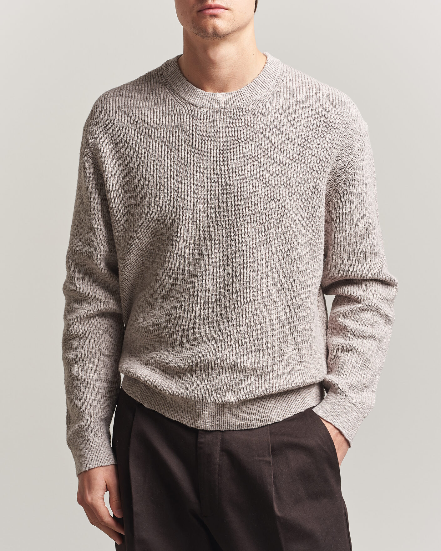 Herren | Pullover | NN07 | Russell Cotton Knitted Sweater Moon Dust