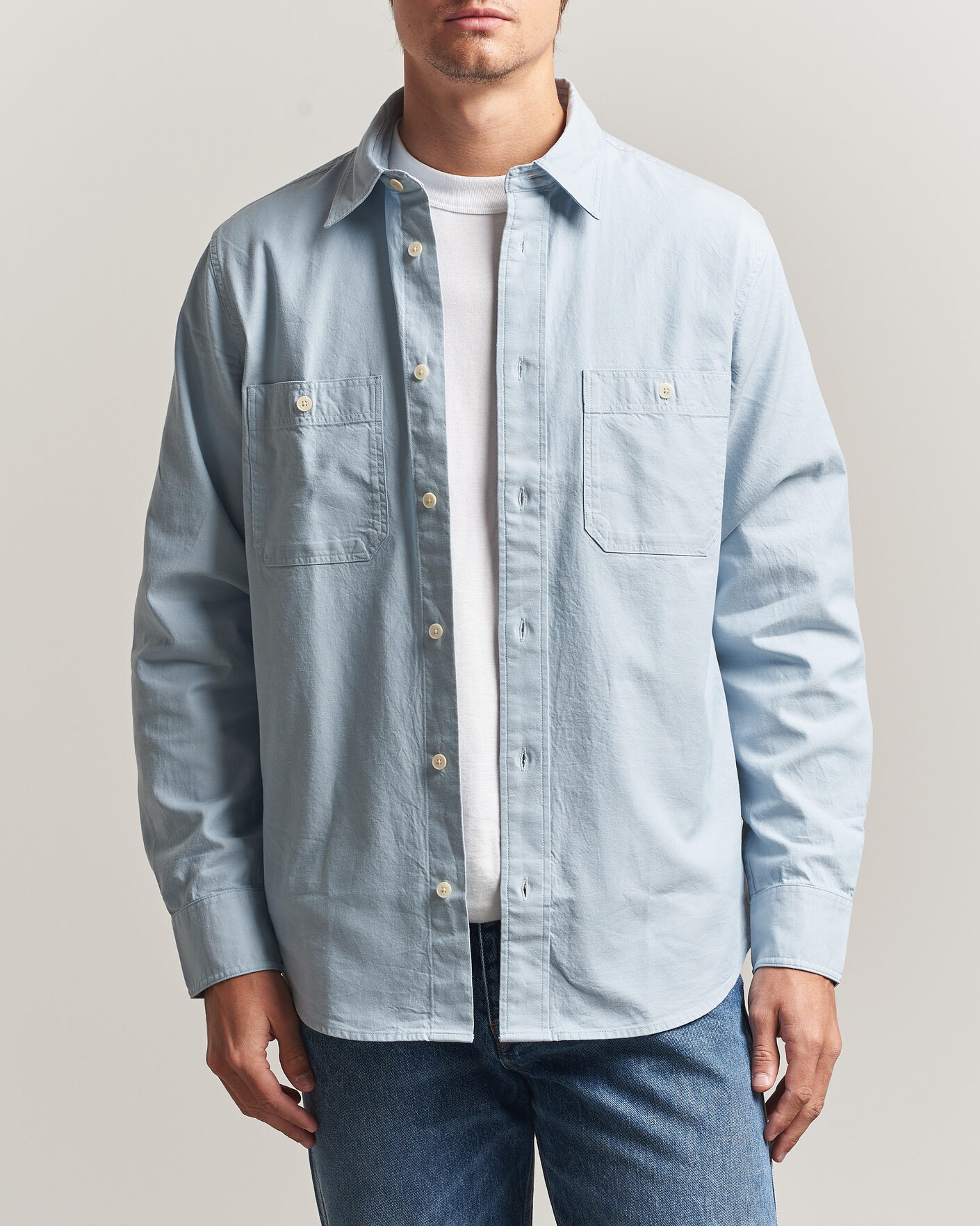 Herren | Hemden | NN07 | Colby Twill Overshirt Sky Mist