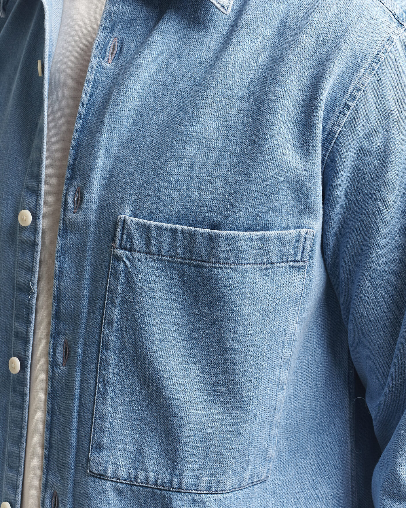 Herren | Hemden | NN07 | Freddy Denim Overshirt Light Blue