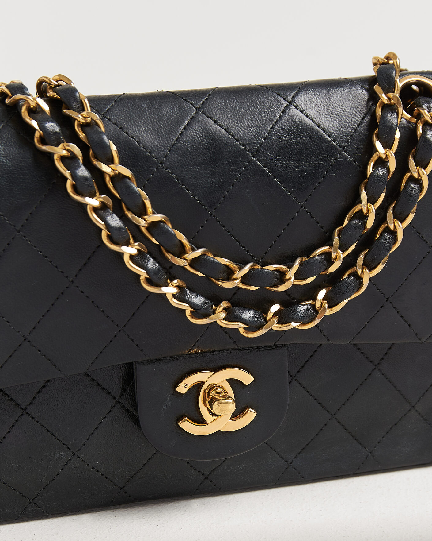 Herren | Chanel Pre-Owned Classic Small Double Flap Bag Black | Chanel Pre-Owned | Classic Small Double Flap Bag Black