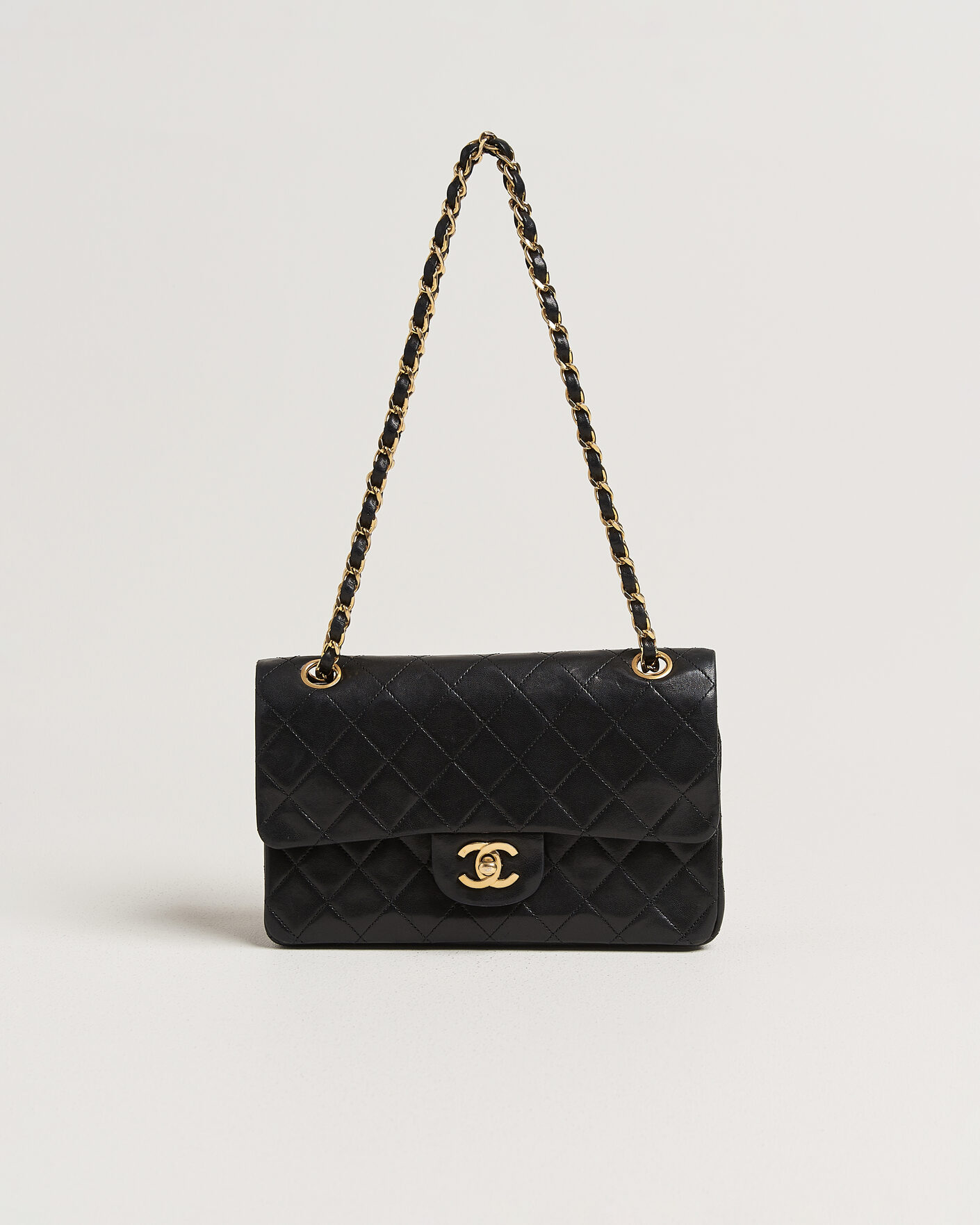 Herren | Chanel Pre-Owned Classic Small Double Flap Bag Black | Chanel Pre-Owned | Classic Small Double Flap Bag Black