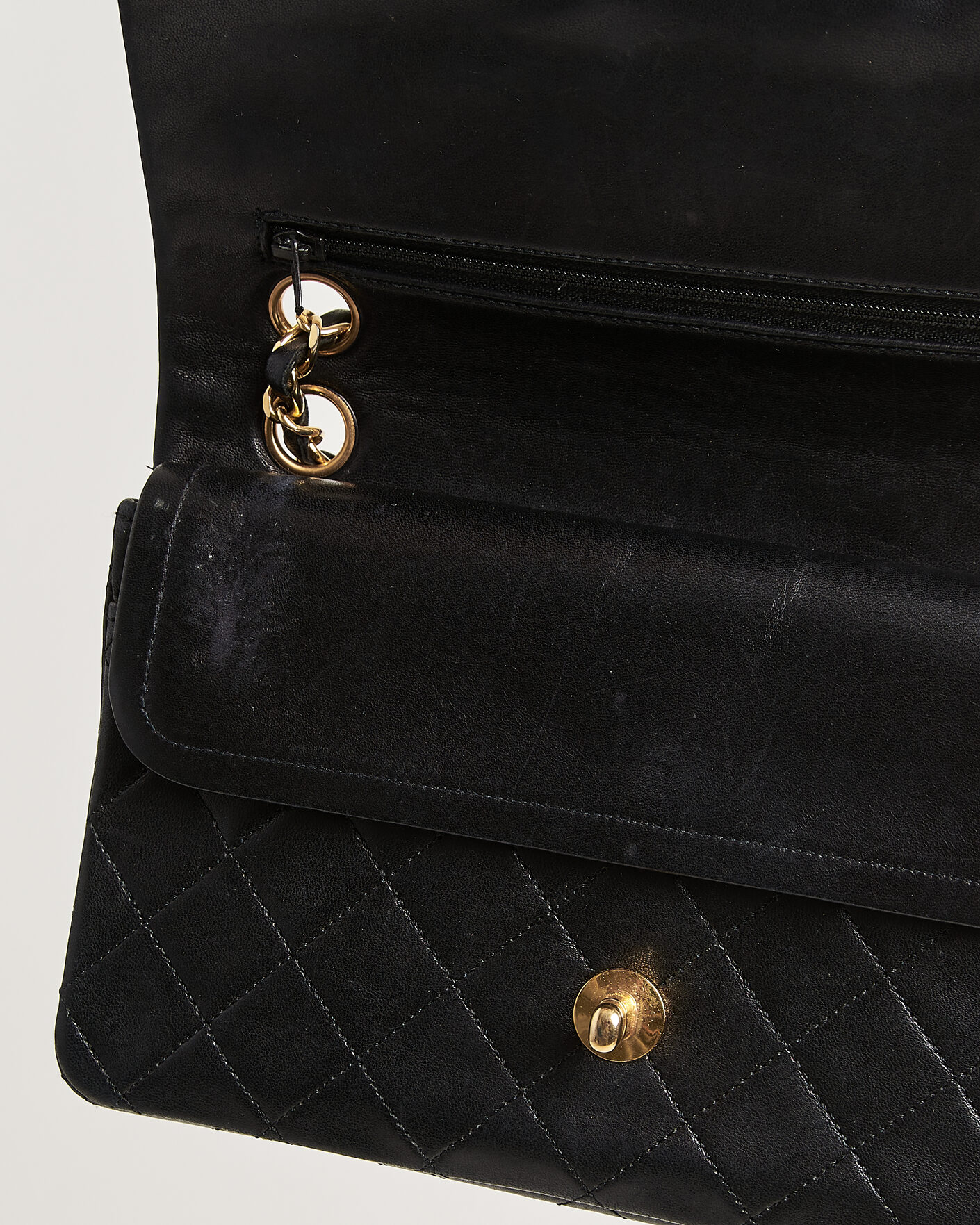 Herren | Pre-Owned & Vintage Bags | Chanel Pre-Owned | Classic Small Double Flap Bag Black