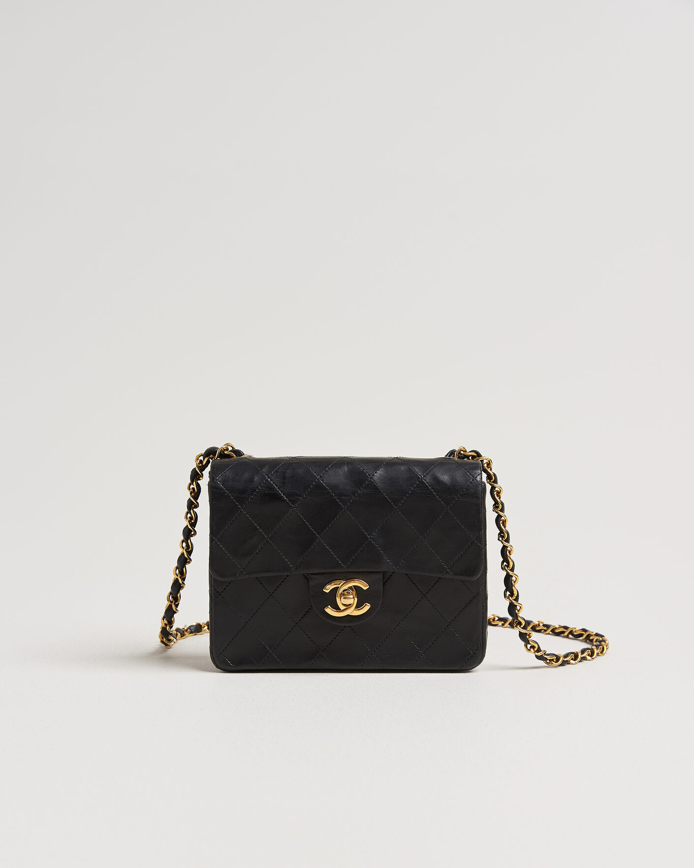 Herren | Pre-Owned & Vintage Bags | Chanel Pre-Owned | Classic Mini Single Flap Square Bag Black