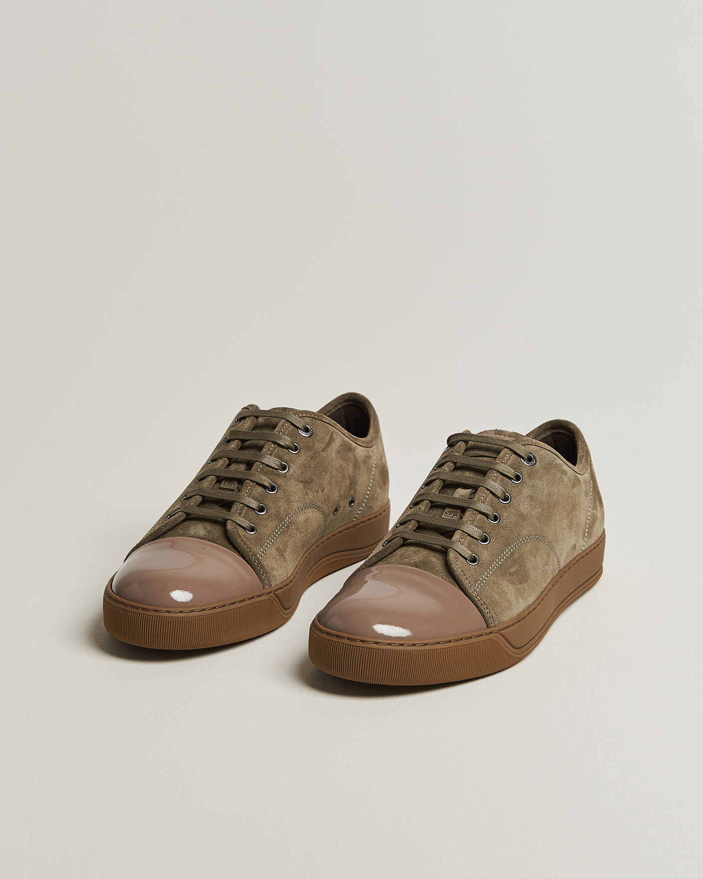 Herren | Sneaker | Lanvin | DBB1 Patent Cap Toe Sneakers Khaki