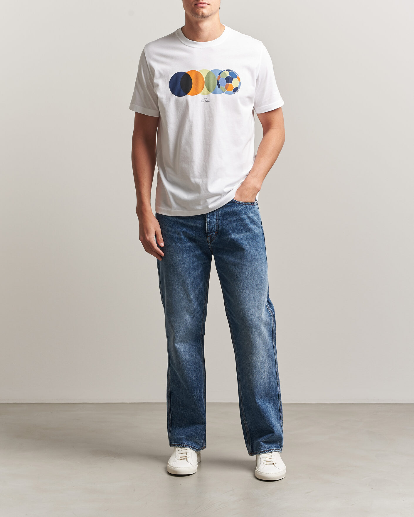 Herren | T-Shirts | PS Paul Smith | Footbal Crew Neck T-Shirt White