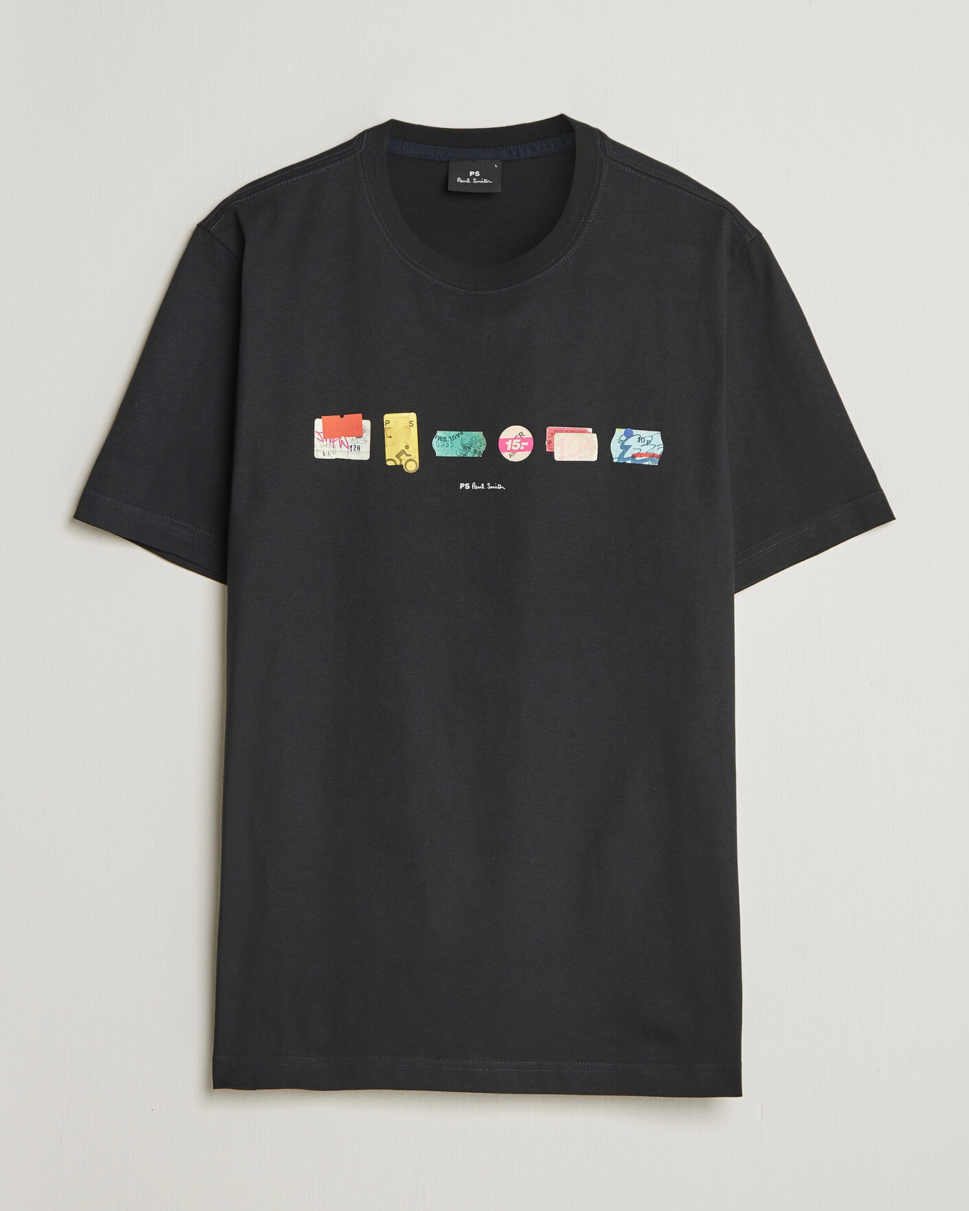 Herren | T-Shirts | PS Paul Smith | In A Row Crew Neck T-Shirt Black