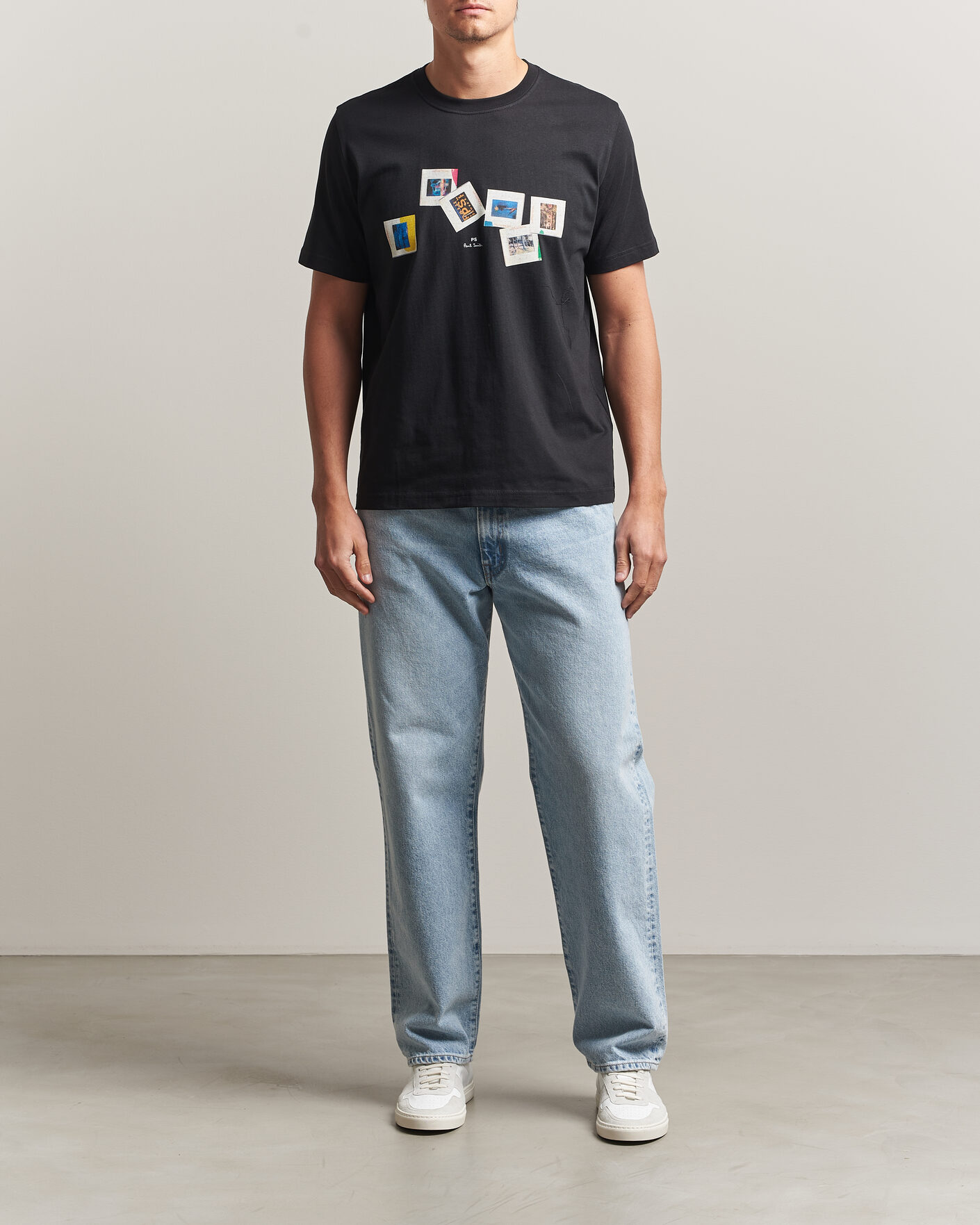 Herren | T-Shirts | PS Paul Smith | Slides Crew Neck T-Shirt Black