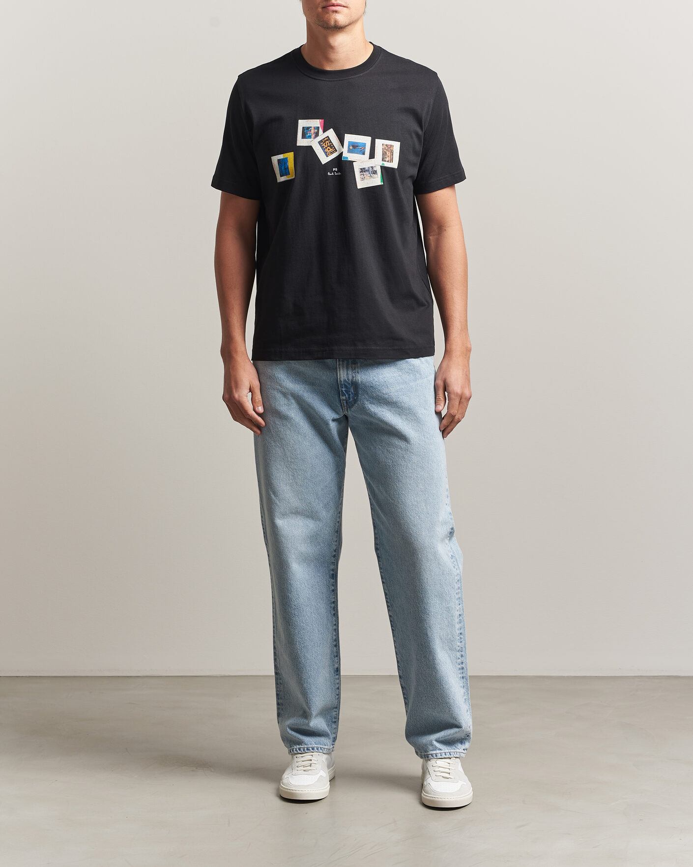 Herren | T-Shirts | PS Paul Smith | Slides Crew Neck T-Shirt Black