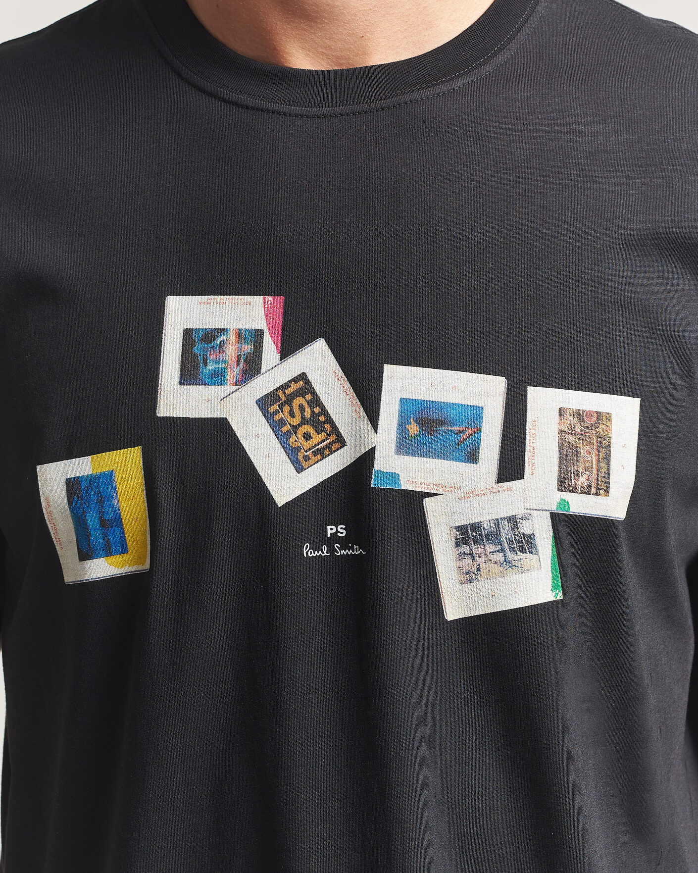 Herren | T-Shirts | PS Paul Smith | Slides Crew Neck T-Shirt Black