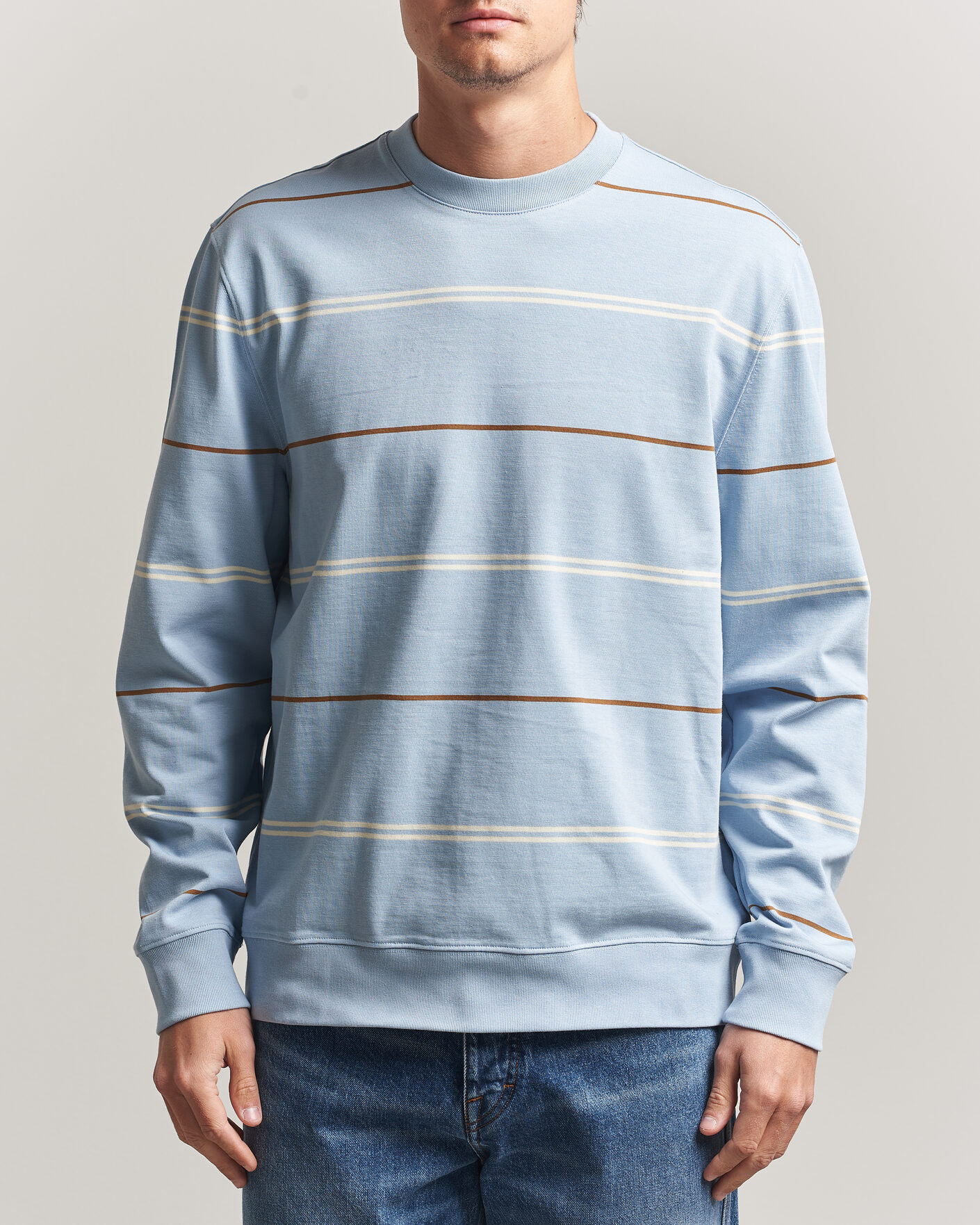 Herren | Pullover | PS Paul Smith | Cotton Striped Sweater Light Blue