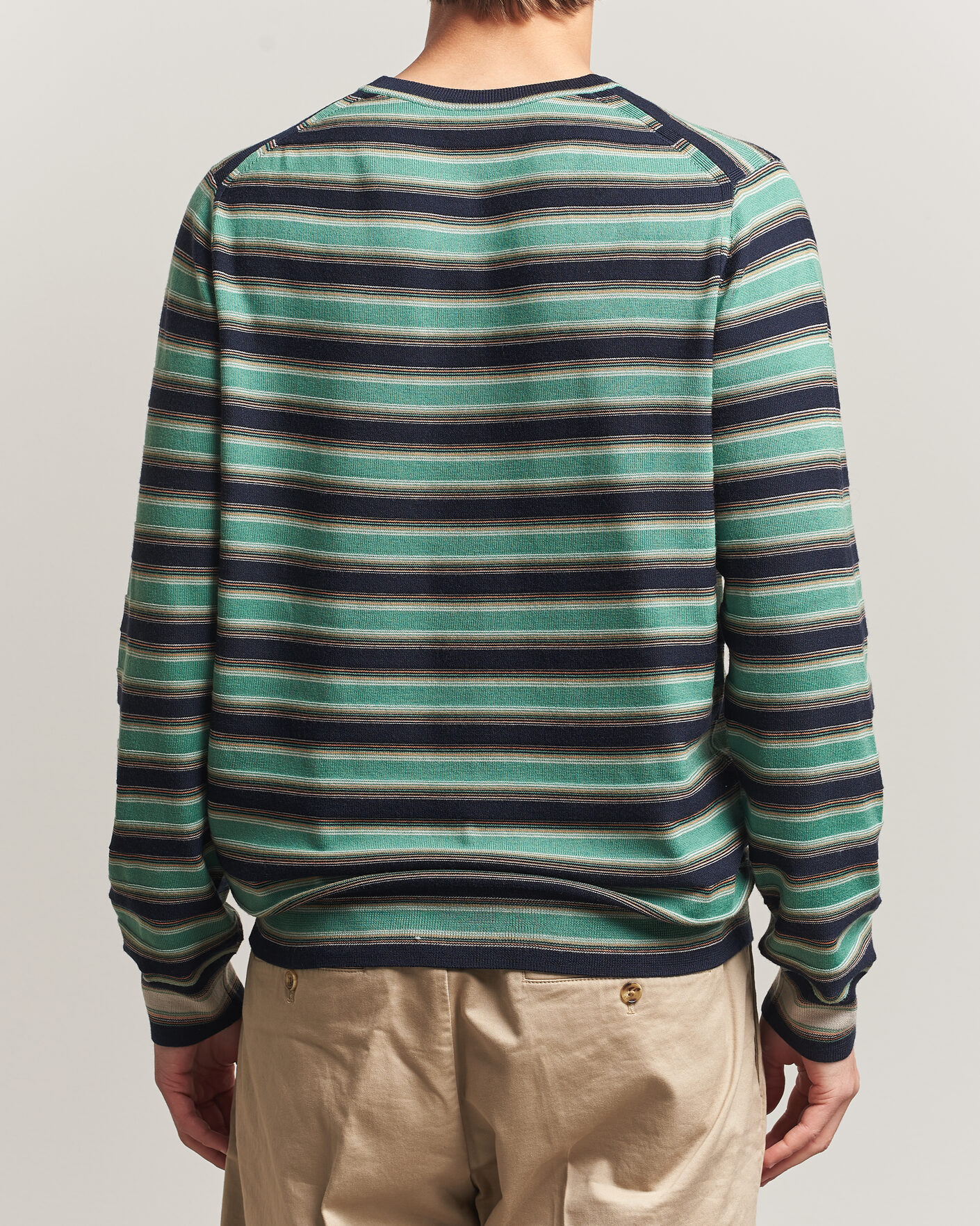 Herren | Pullover | PS Paul Smith | Merino Wool Knitted Striped Sweater Green