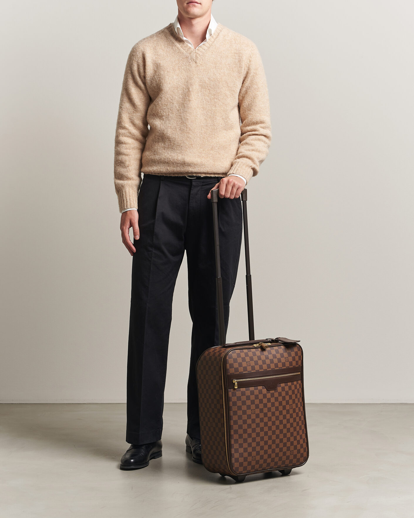 Herren | Pre-Owned & Vintage Bags | Louis Vuitton Pre-Owned | Pegase 45 Trolley Case Damier Ebene