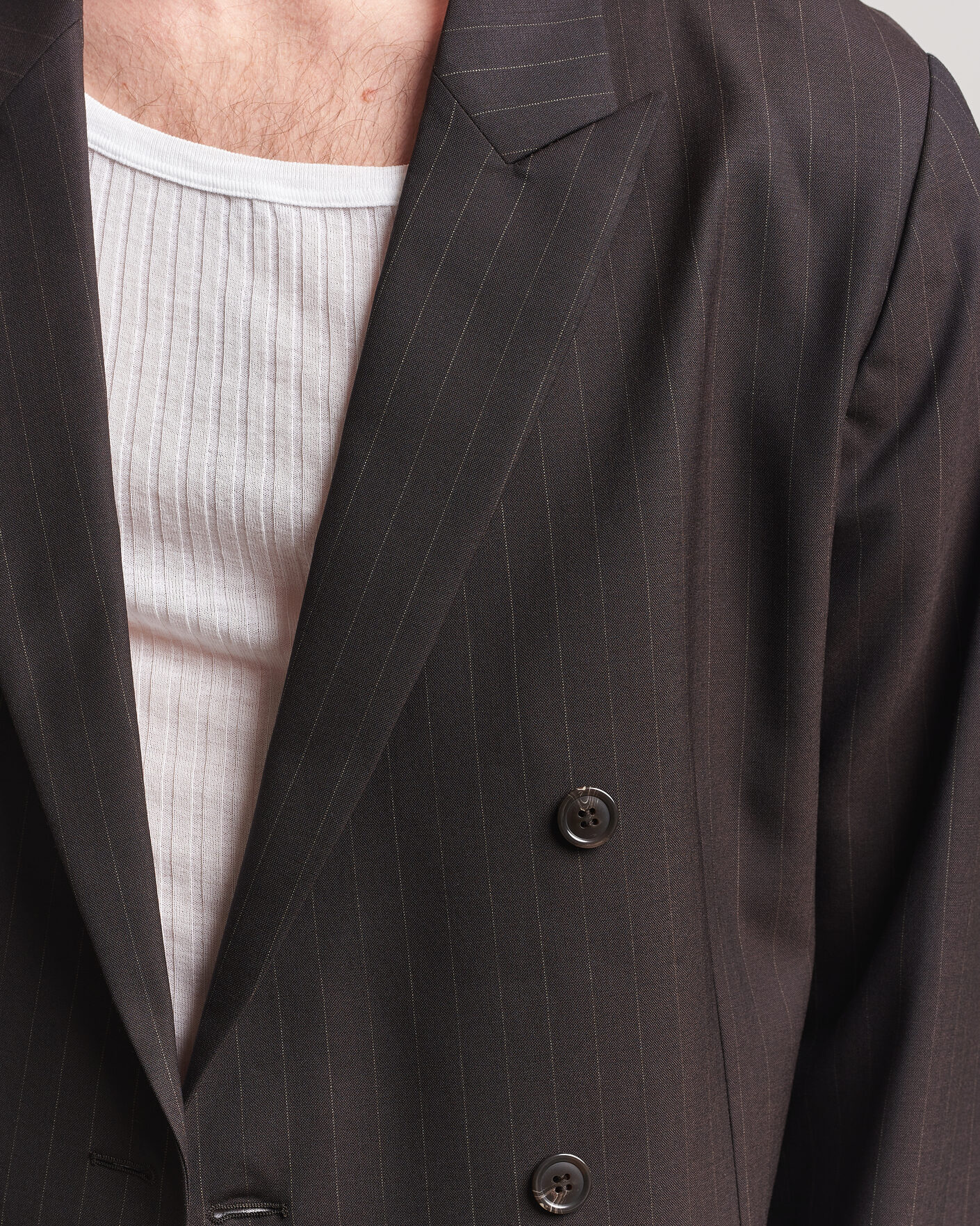 Herren | Sakkos | NN07 | Jordin Pinstriped Double Breasted Blazer Dark Brown