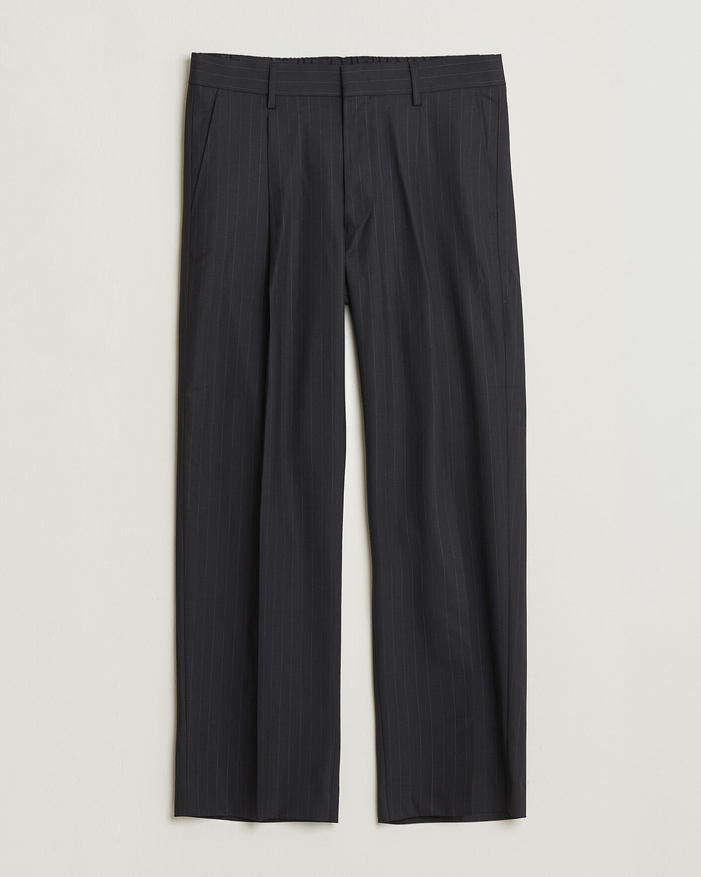 Herren | Hosen | NN07 | Kay Pinstriped Pleated Trousers Navy Blue