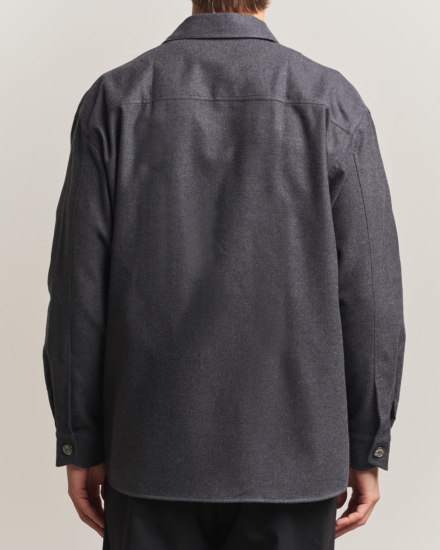 Herren | Hemden | Brioni | Cotton/Cashmere Overshirt Grey Melange