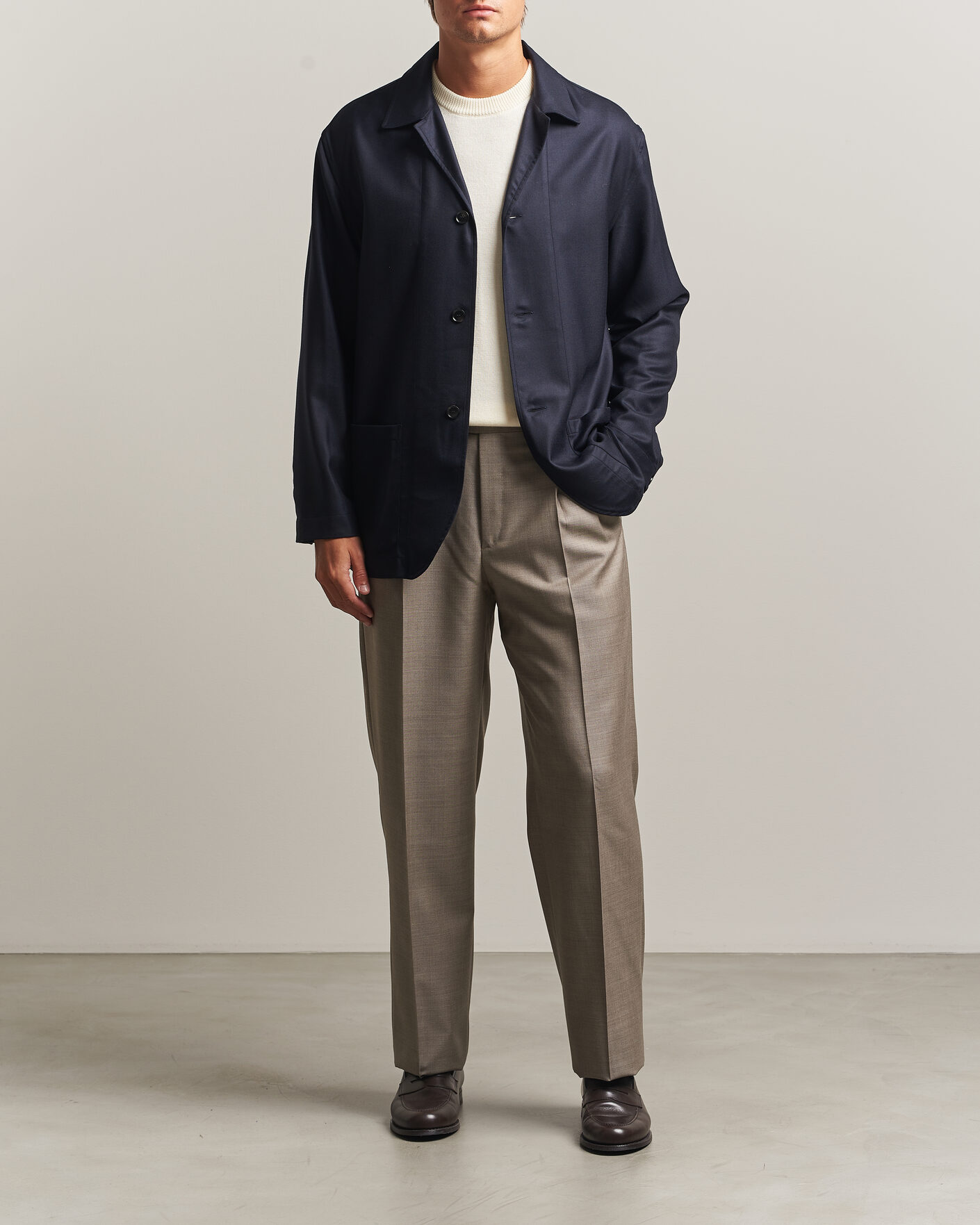 Herren | Jacken | Brioni | Wool/Cashmere Shirt Jacket Navy