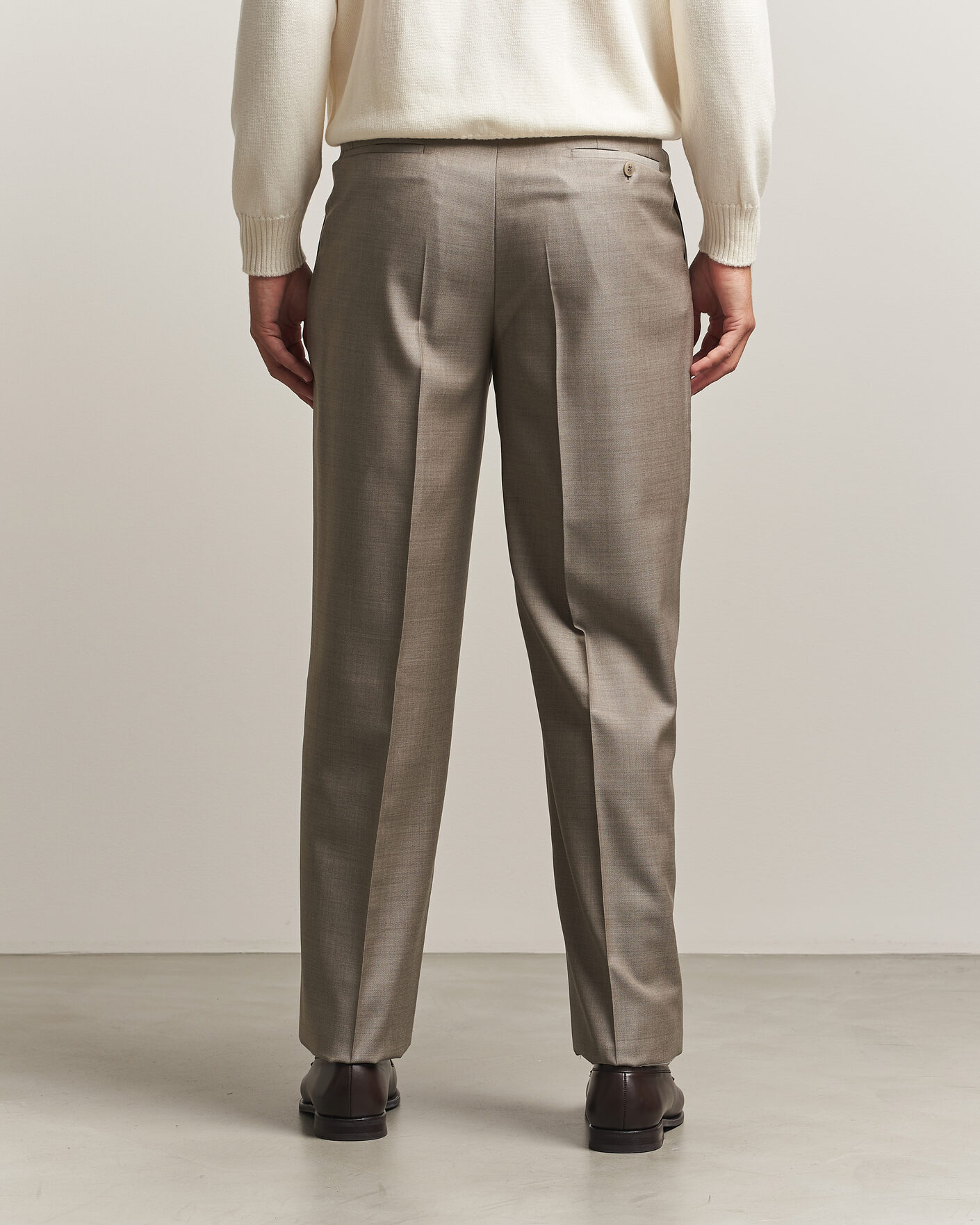 Herren | Hosen | Brioni | Capri Wool Trousers Beige