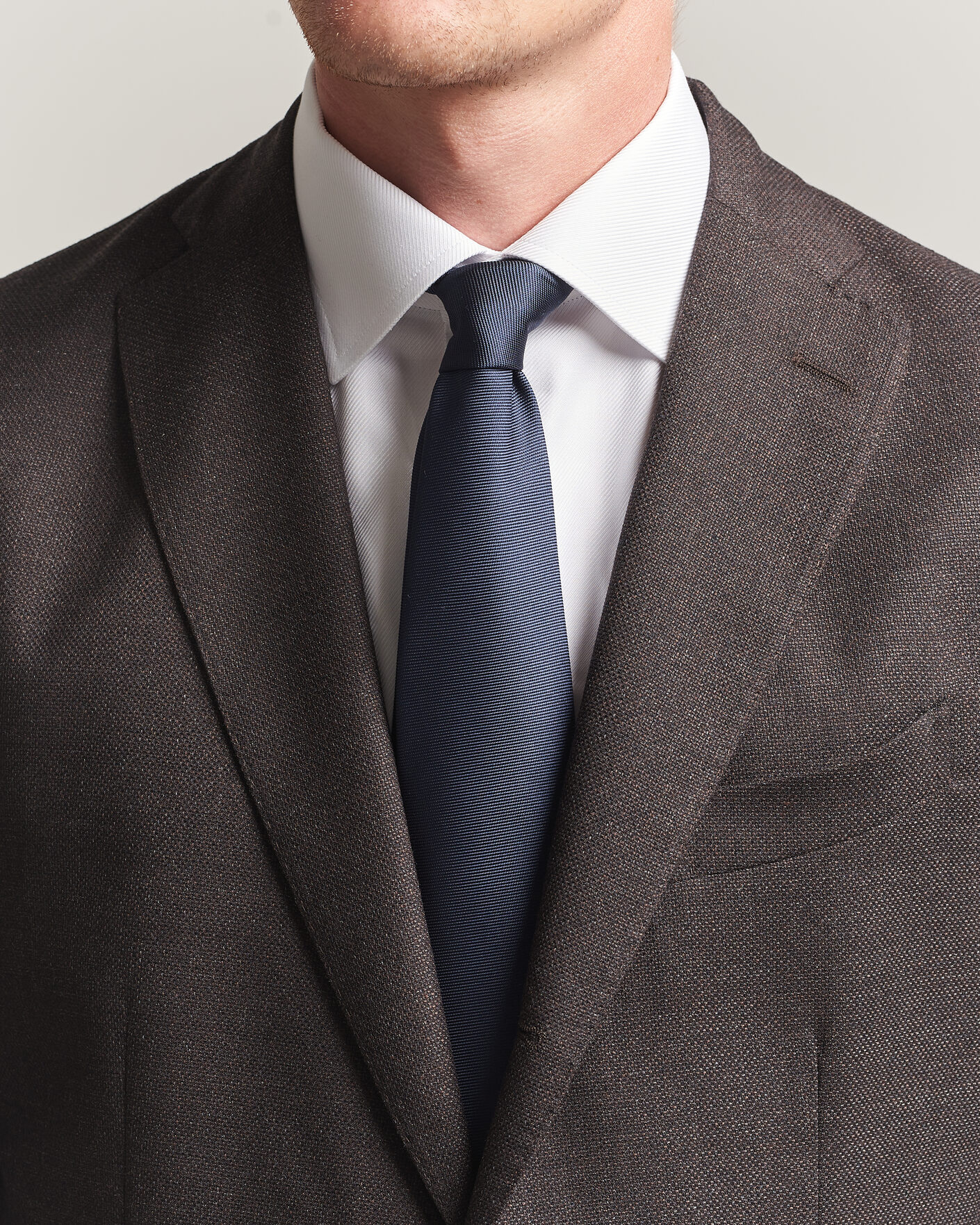 Herren | Krawatten | Brioni | Embroidered Logo Silk Tie Navy