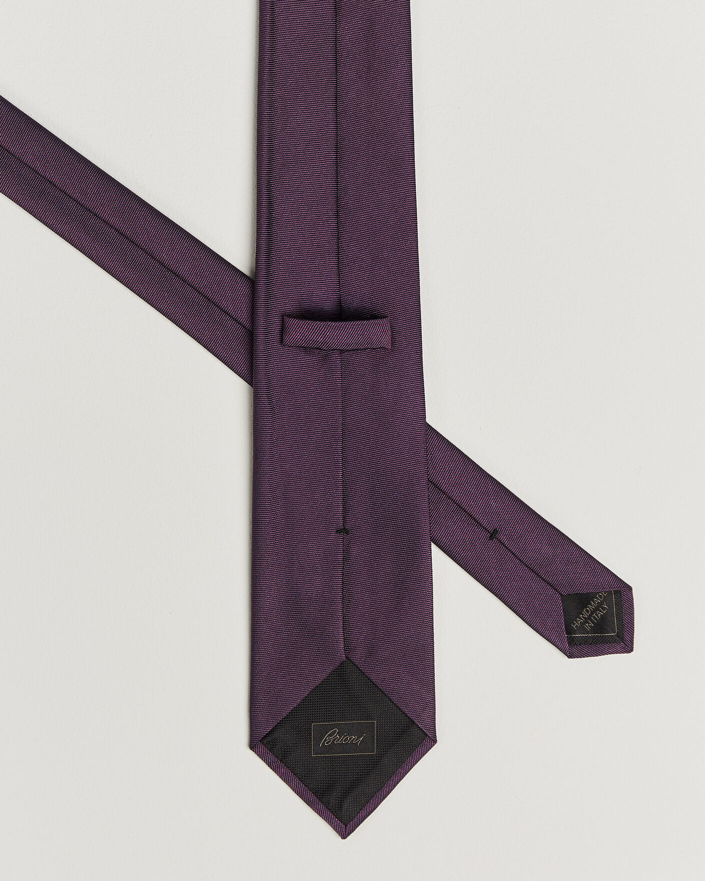 Herren | Krawatten | Brioni | Embroidered Logo Silk Tie Burgundy