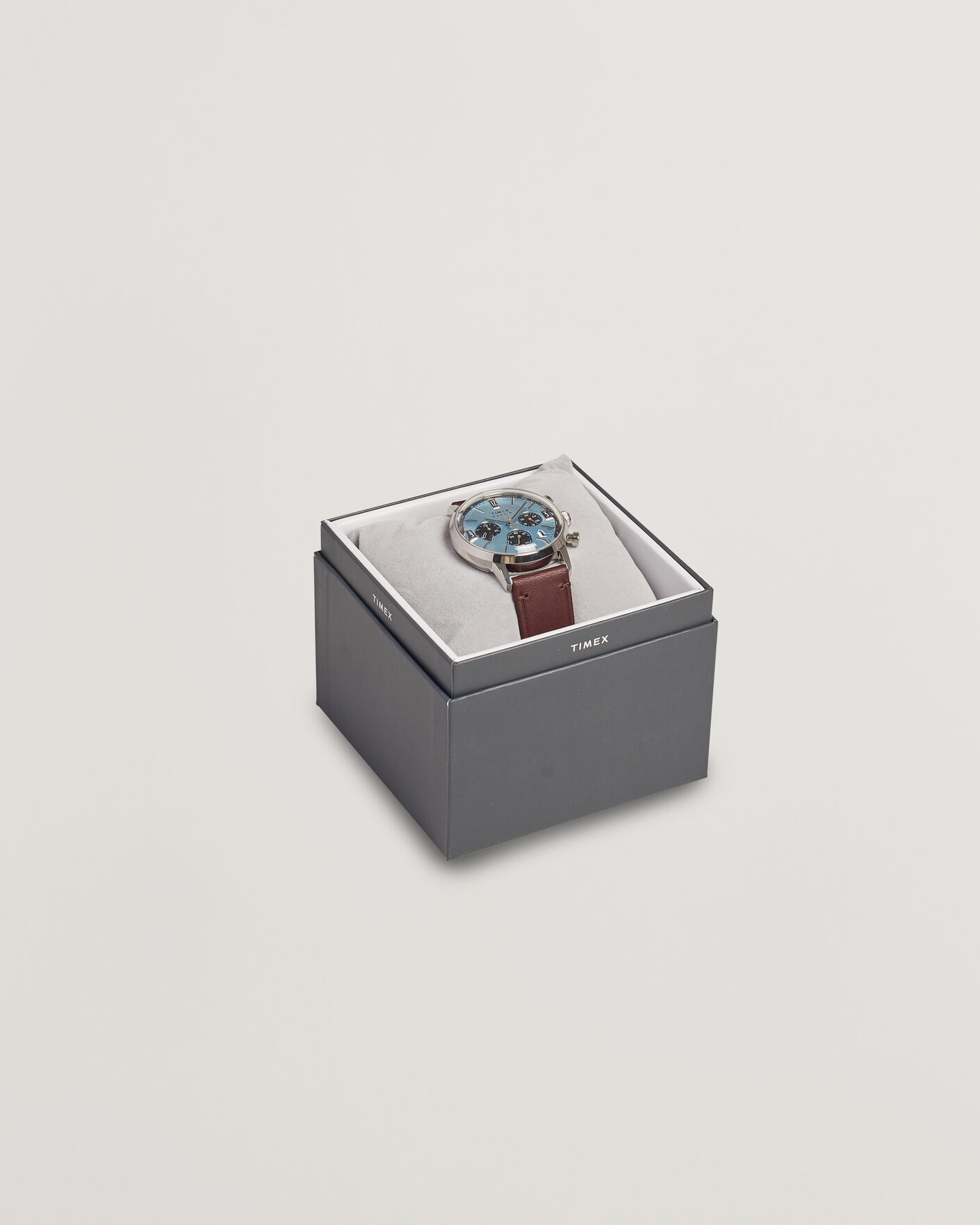 Herren | Timex Marlin Quartz Chronograph Leather 40mm Ice Blue Dial | Timex | Marlin Quartz Chronograph Leather 40mm Ice Blue Dial