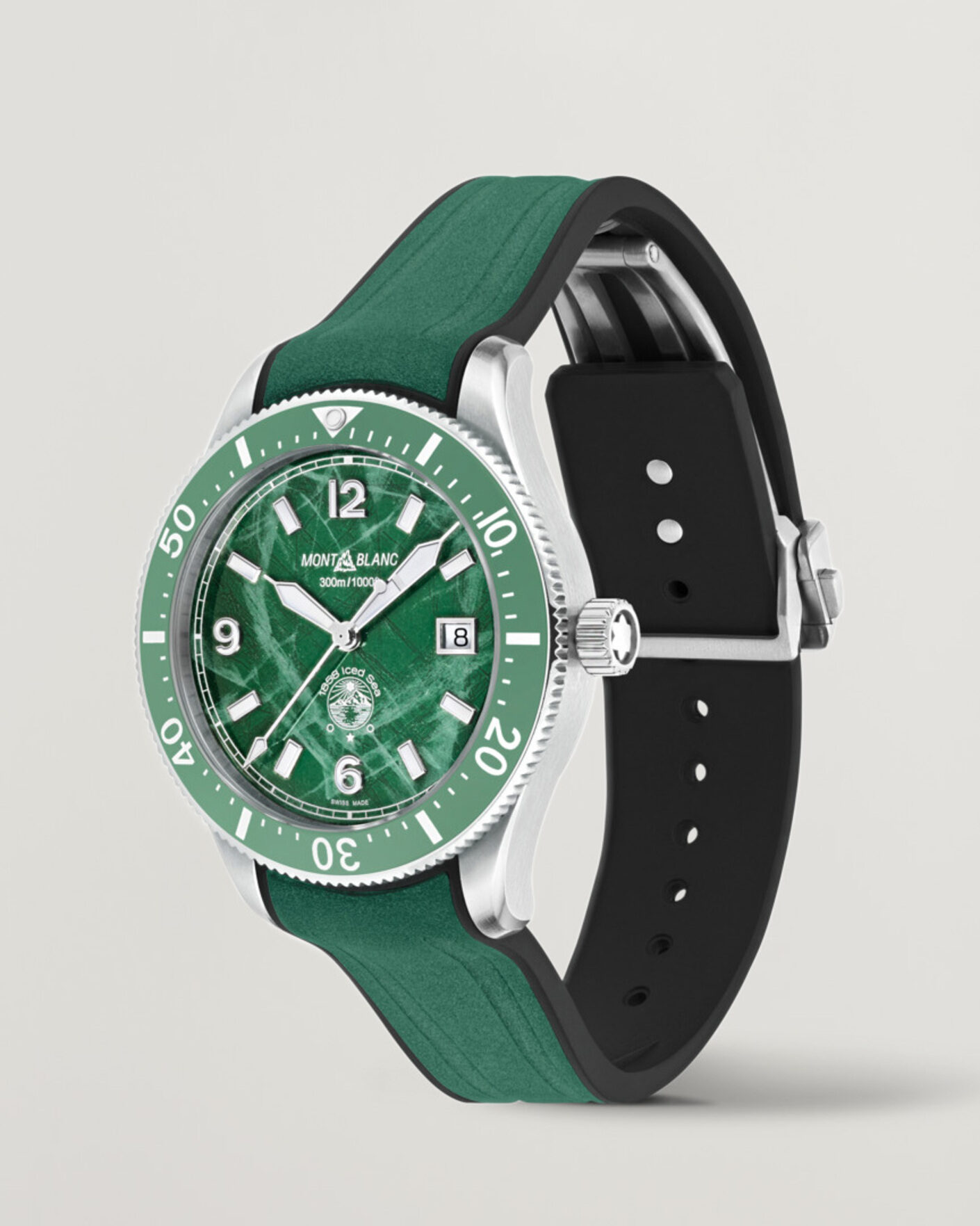 Herren | Montblanc Iced Sea Automatic Date Rubber Strap Green | Montblanc | Iced Sea Automatic Date Rubber Strap Green